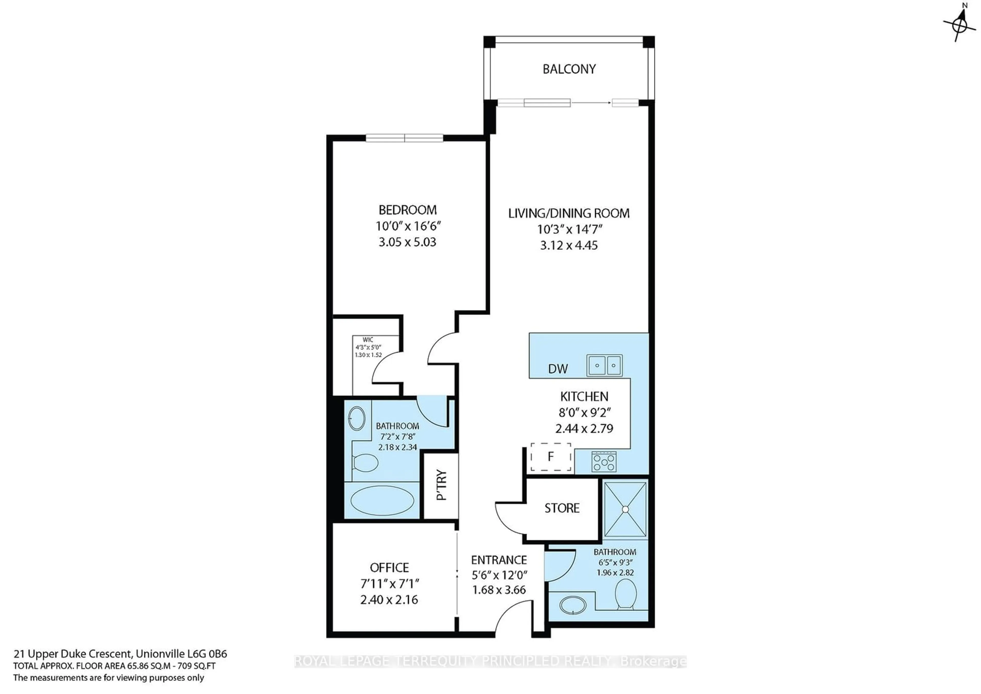 Floor plan for 21 Upper Duke Cres #202B, Markham Ontario L6G 0B7