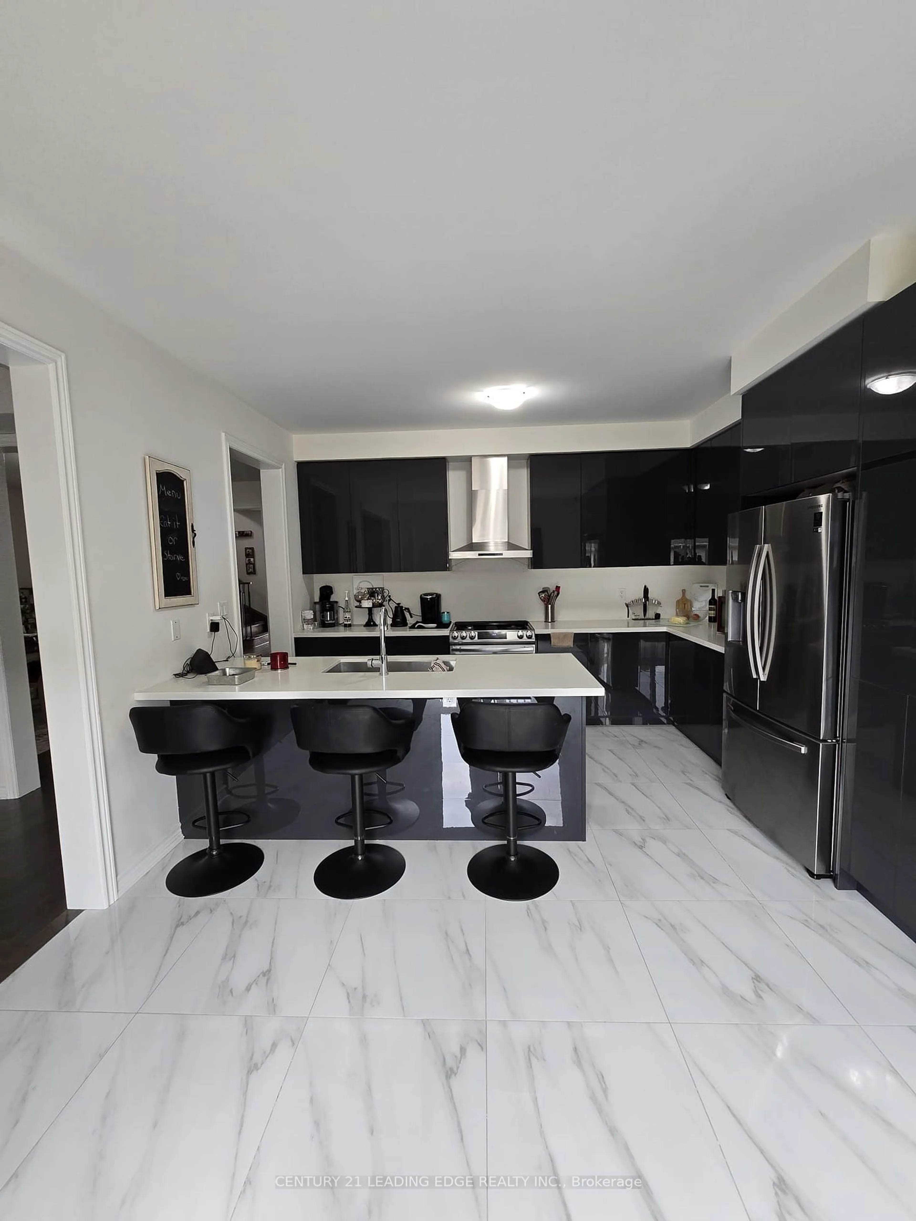 Contemporary kitchen, ceramic floors for 5 Valleo St, Georgina Ontario L4P 0J8