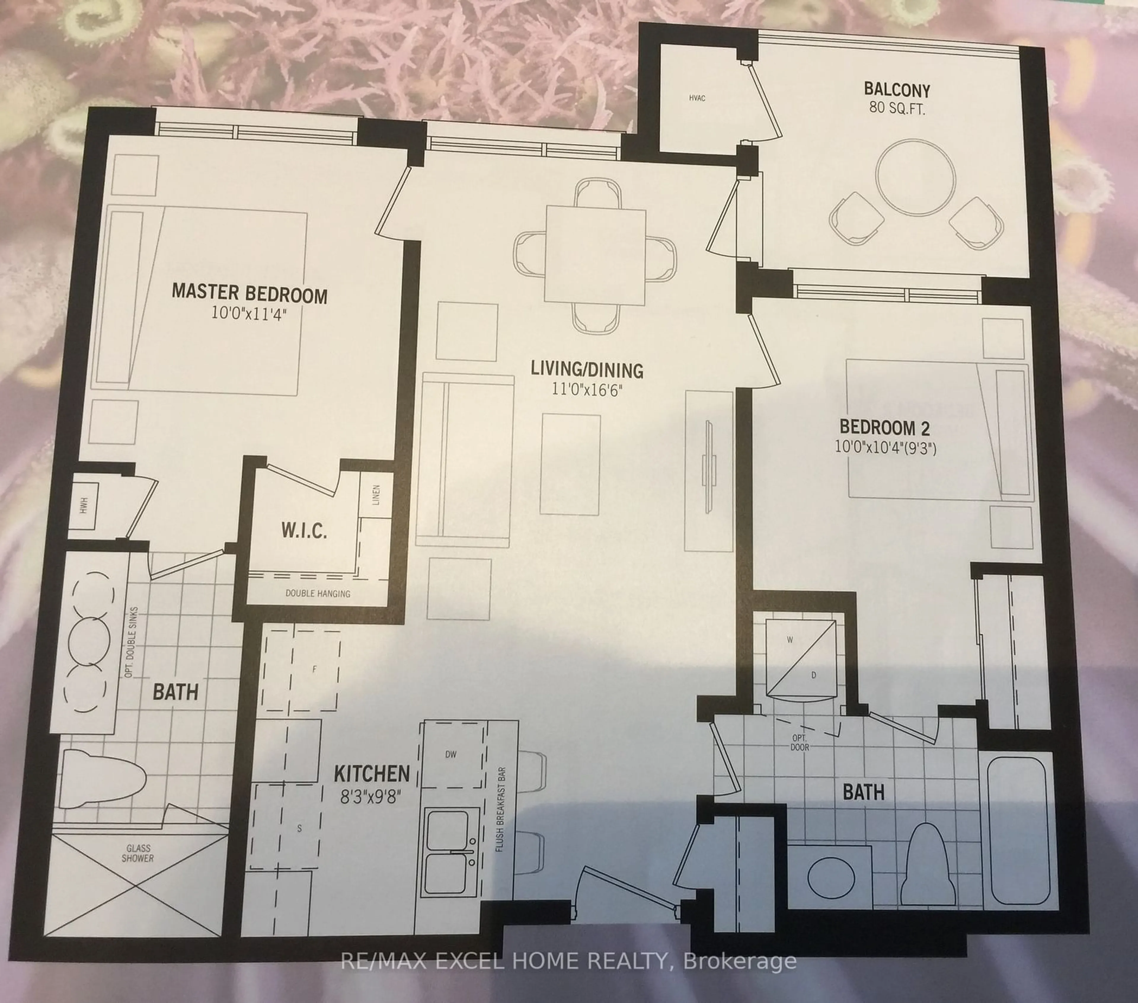 Floor plan for 2 Adam Sellers St #321, Markham Ontario L6B 1P2