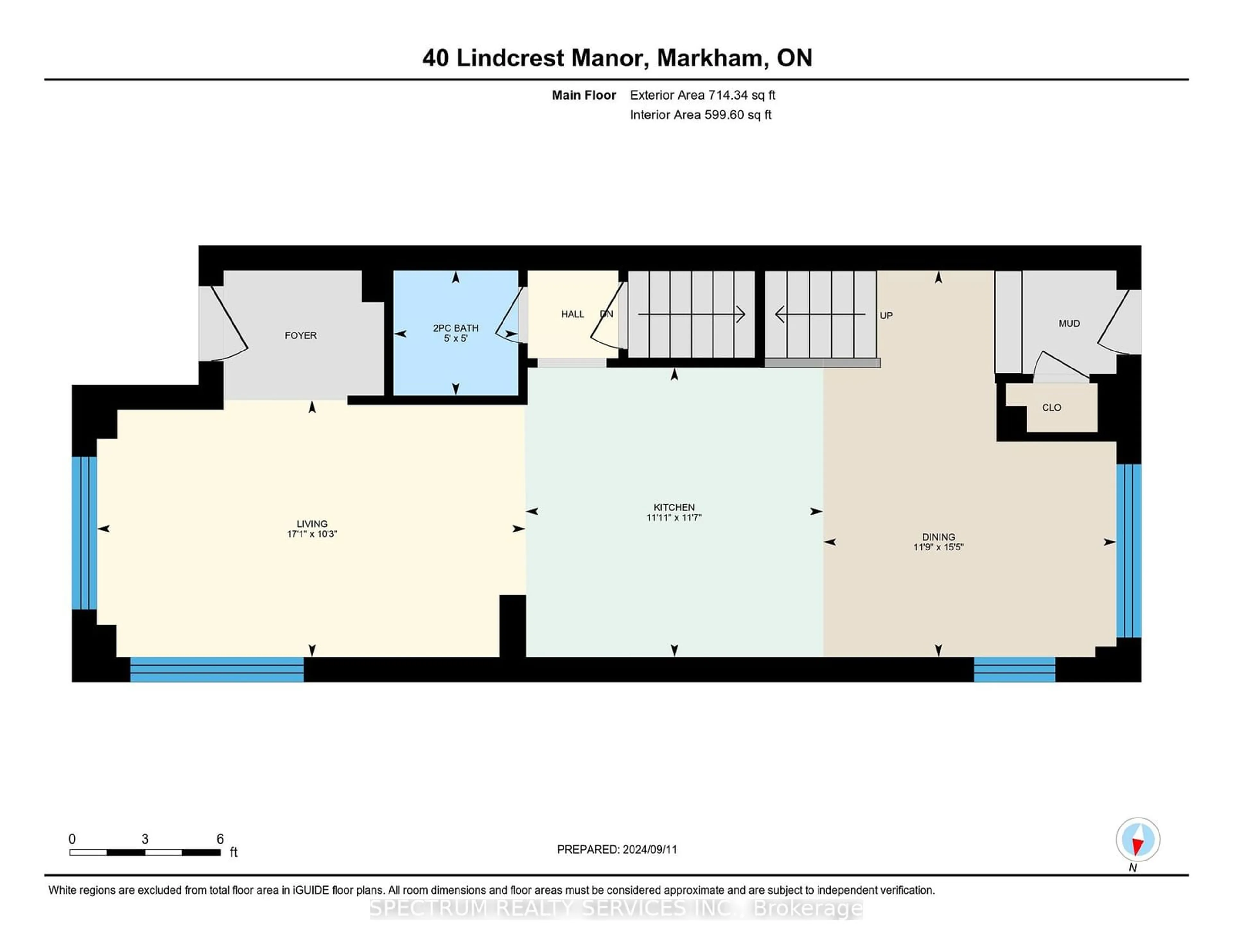 Floor plan for 40 Lindcrest Manr, Markham Ontario