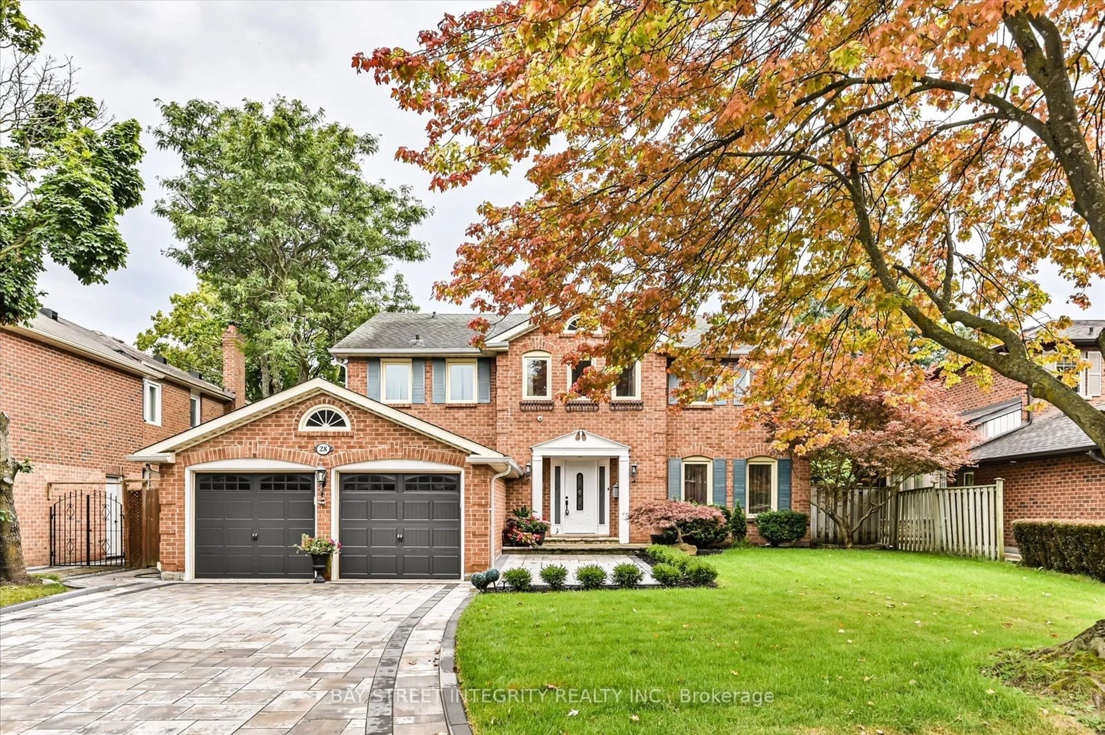 Home with brick exterior material for 28 Delhi Cres, Markham Ontario L3R 4J6