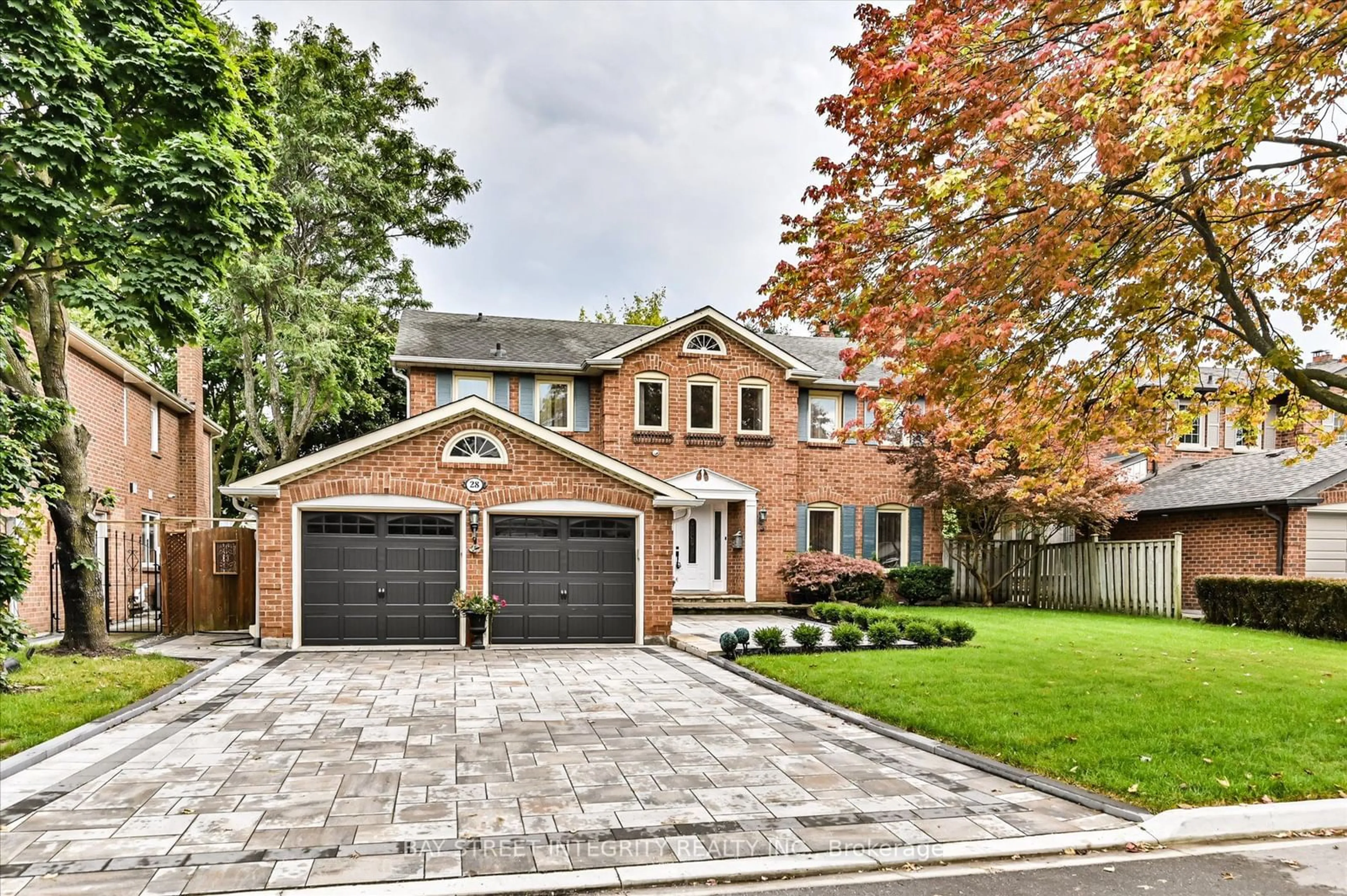 Home with brick exterior material for 28 Delhi Cres, Markham Ontario L3R 4J6