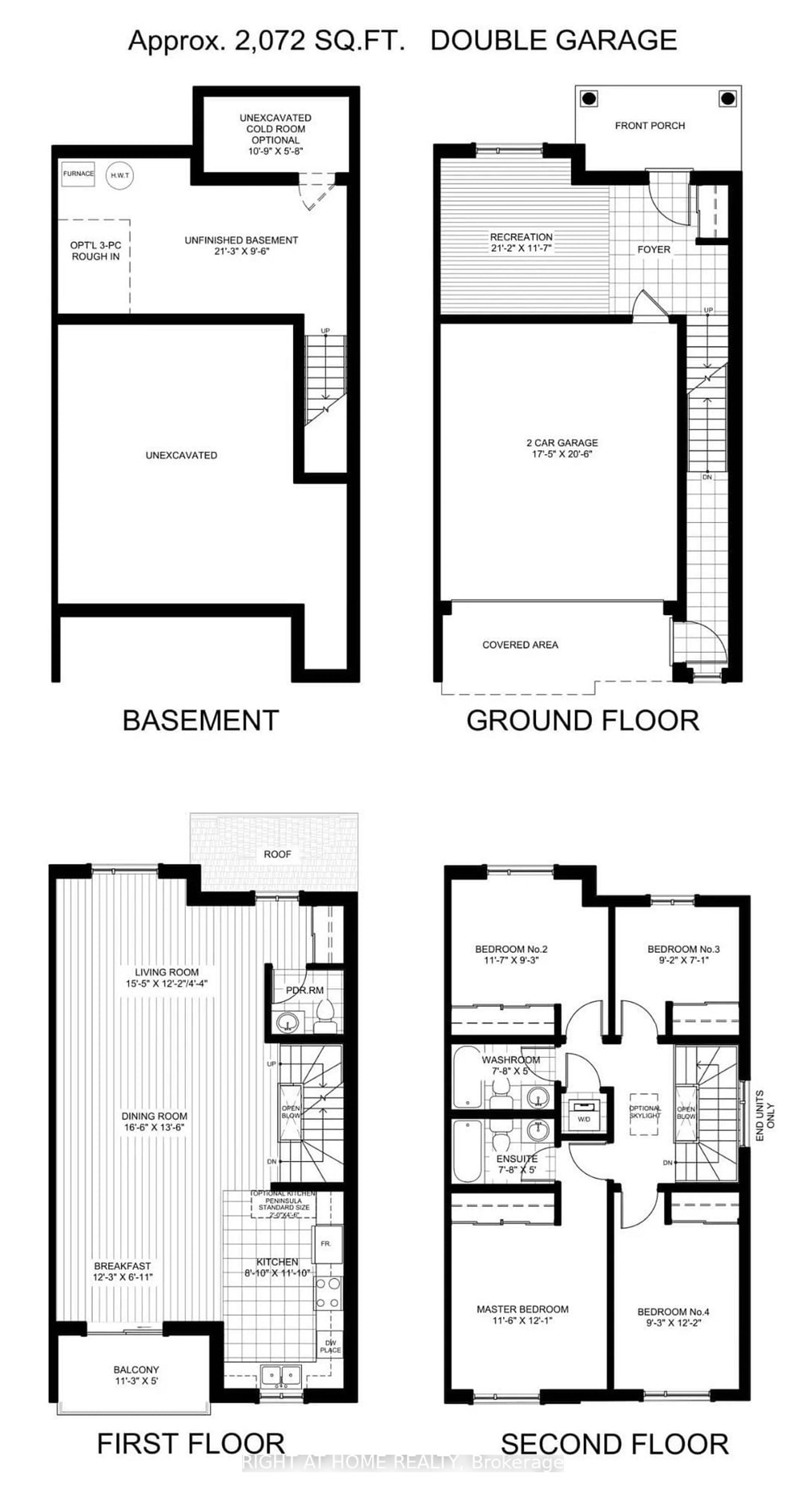 Floor plan for 75 Massachusetts Lane, Markham Ontario L6E 0V6