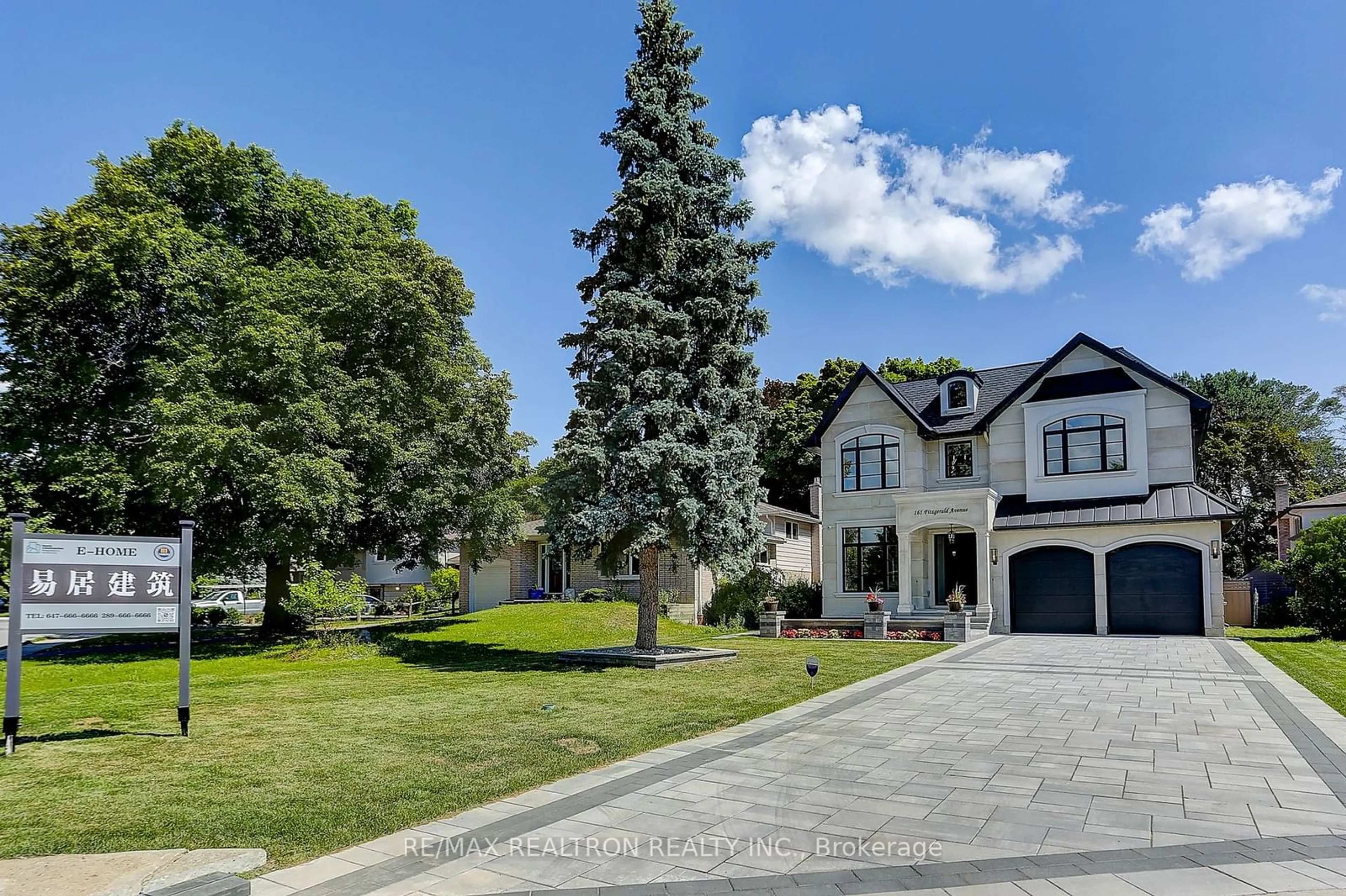 A pic from exterior of the house or condo, the street view for 161 Fitzgerald Ave, Markham Ontario L3R 1R7