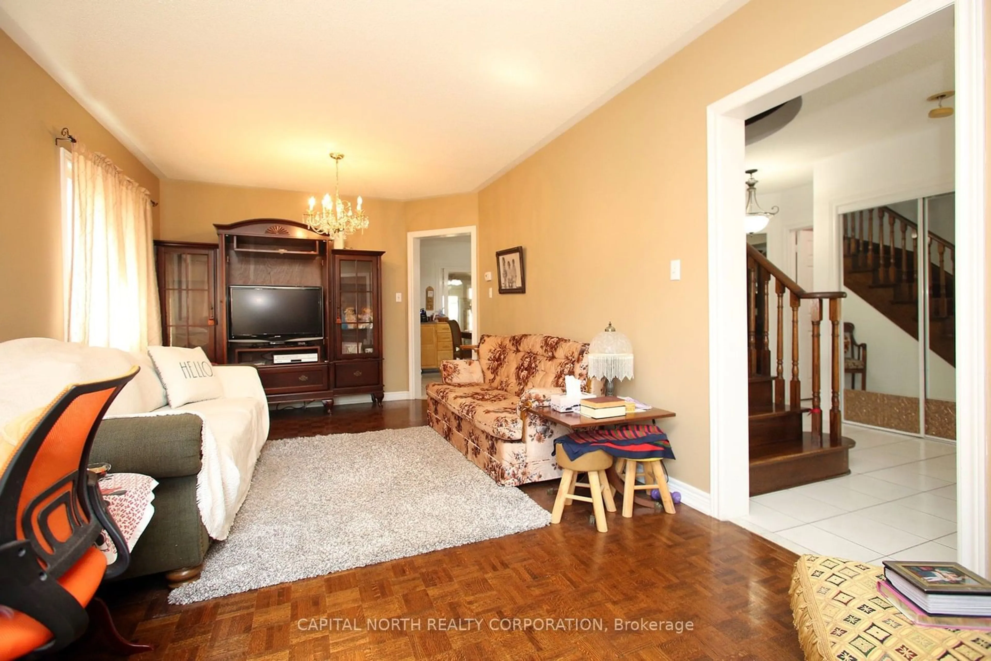 Living room, wood floors for 6 Wildhaven Cres, Vaughan Ontario L6A 2G9