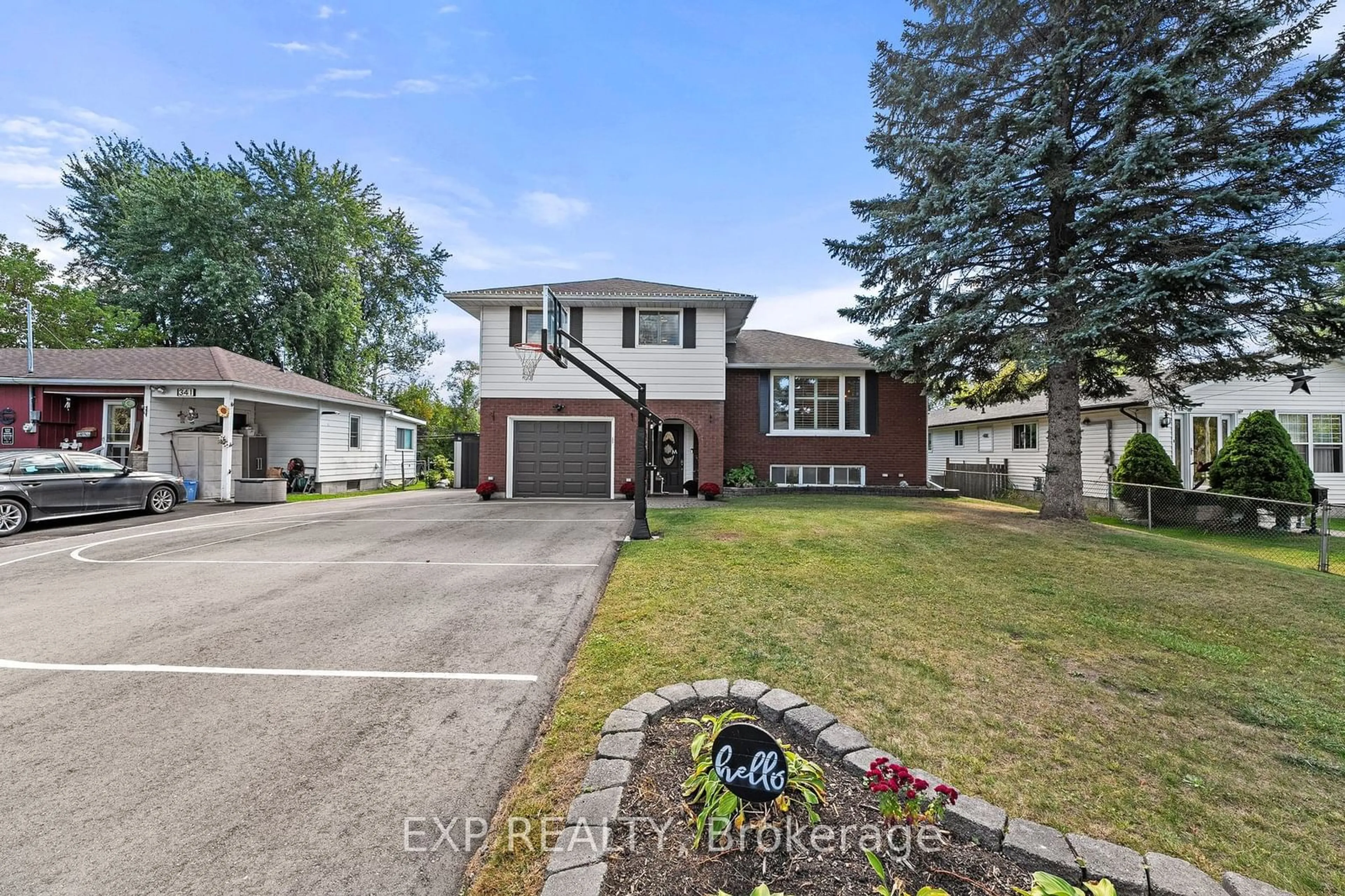 Frontside or backside of a home, the fenced backyard for 343 Walter Dr, Georgina Ontario L4P 3A8