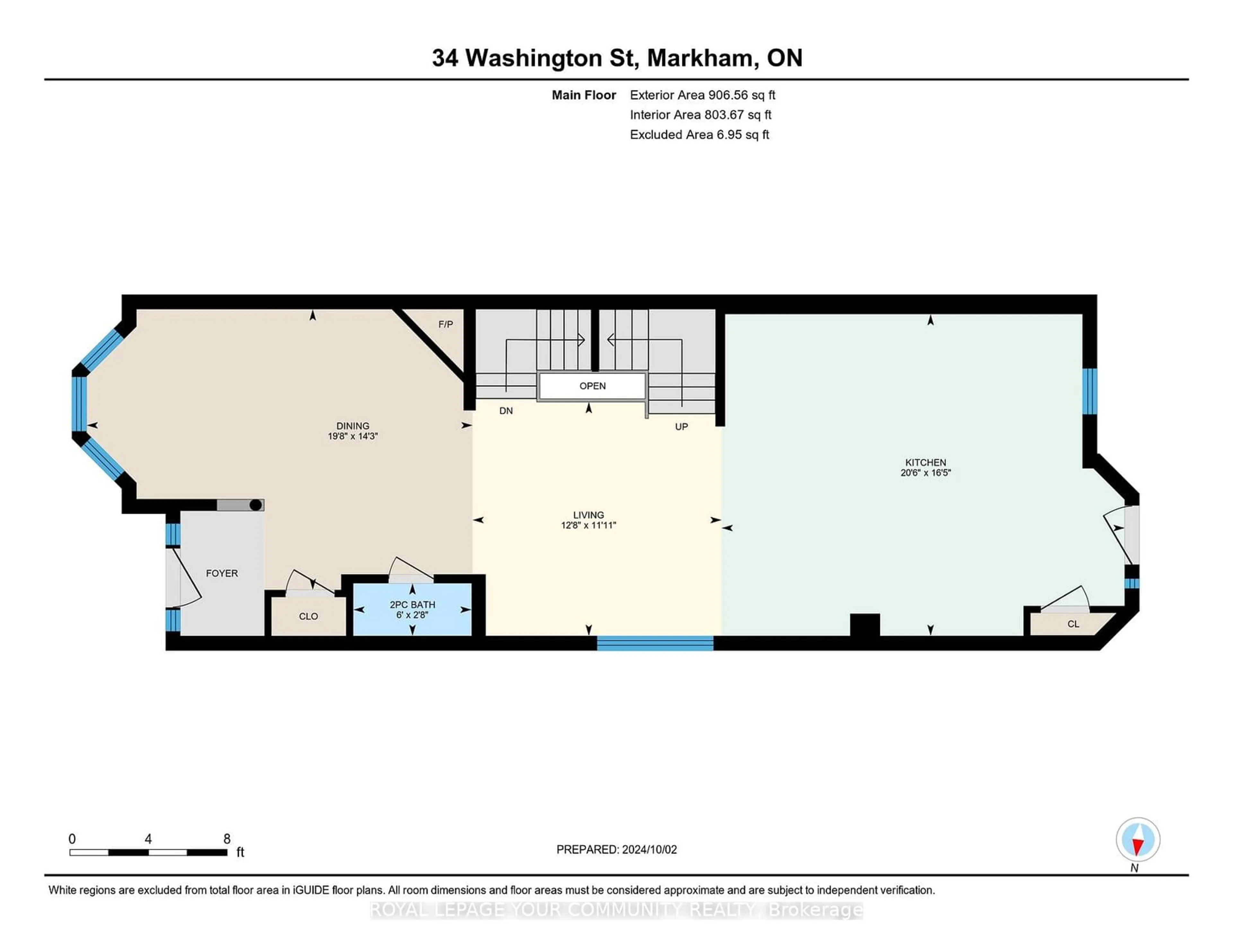 Floor plan for 34 Washington St, Markham Ontario L3P 2R5