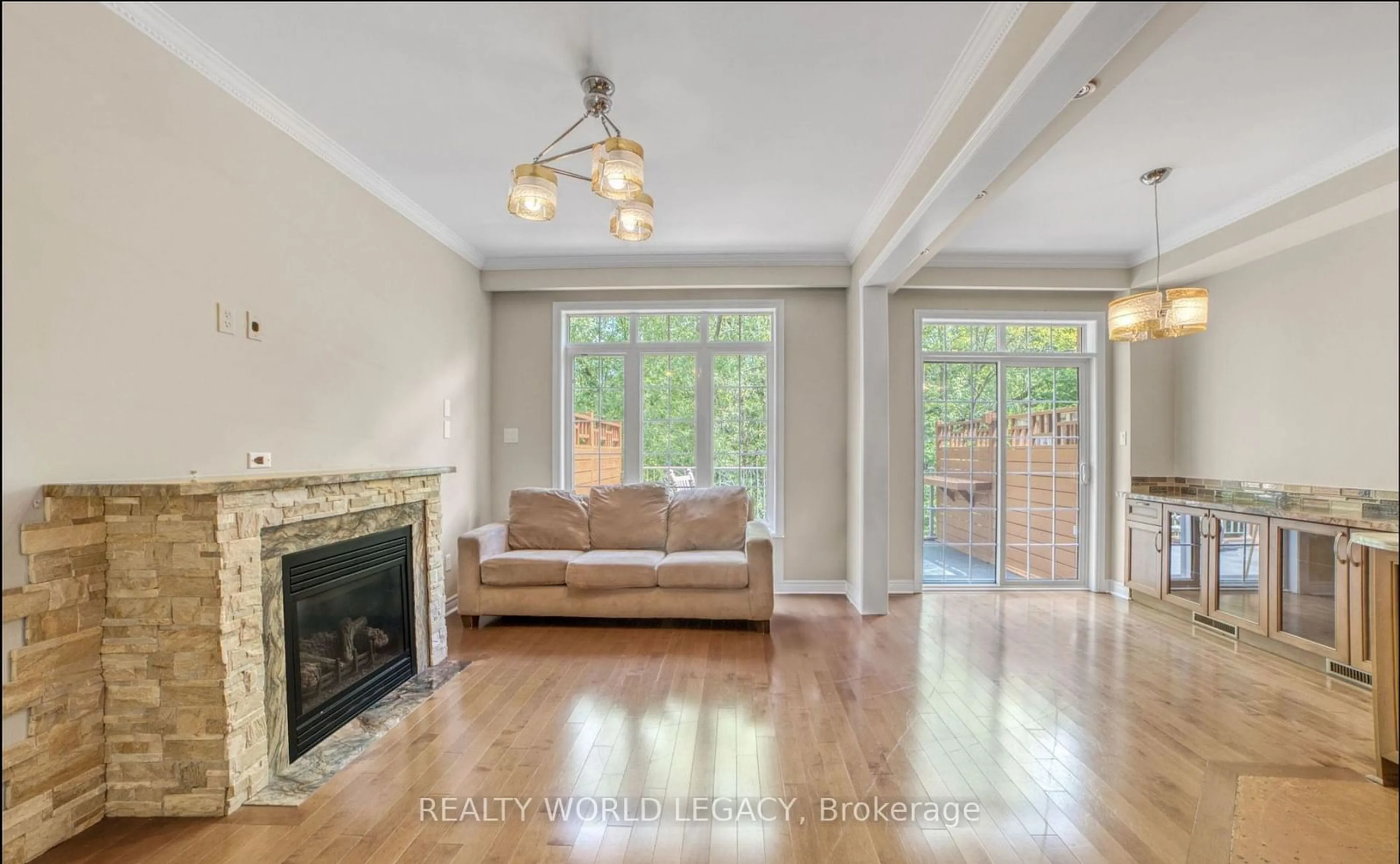 Living room, wood floors for 755 John Cole Crt, Newmarket Ontario L3Y 5V7