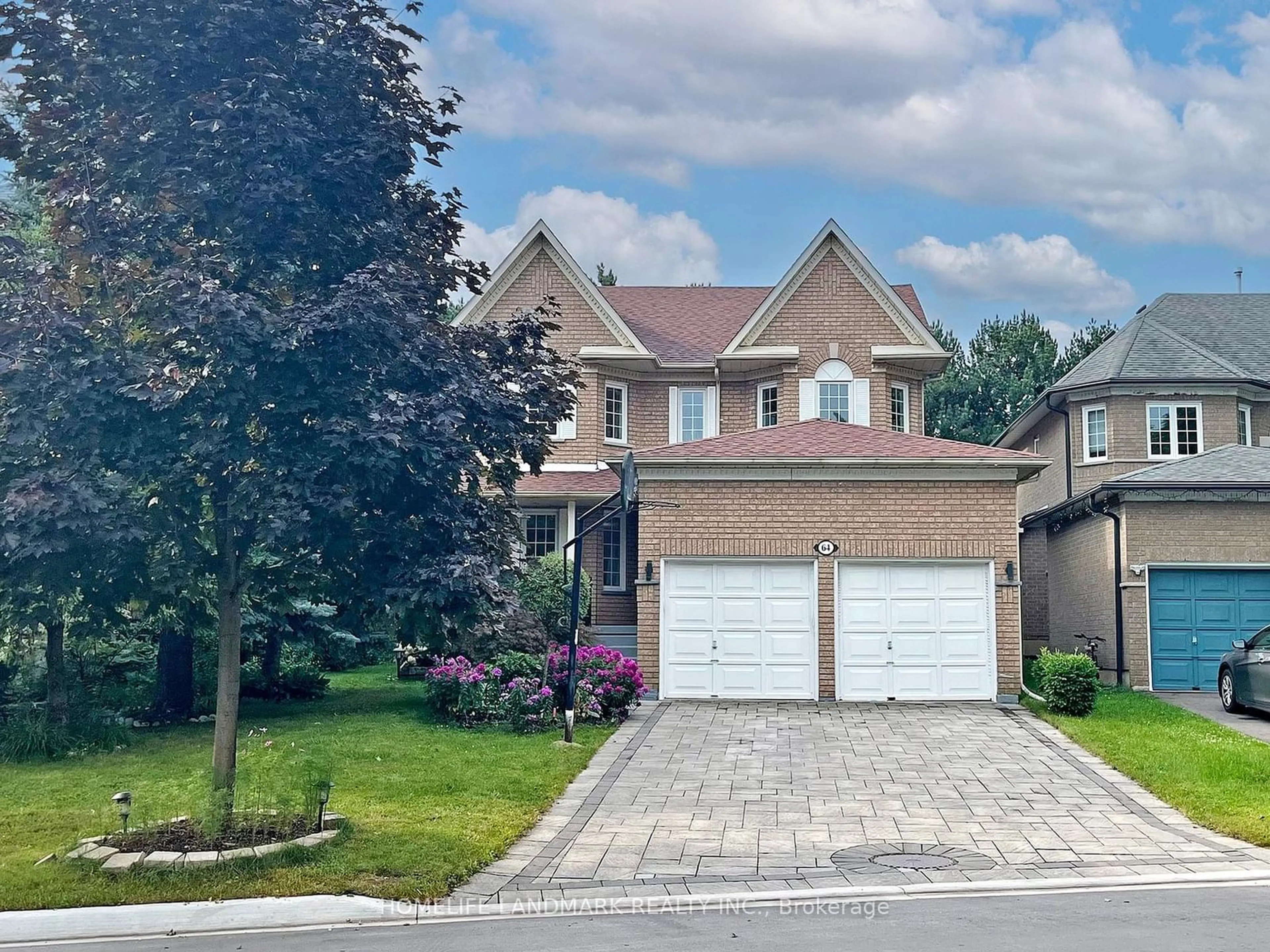 Frontside or backside of a home, the street view for 64 Bradgate Dr, Markham Ontario L3T 7L9