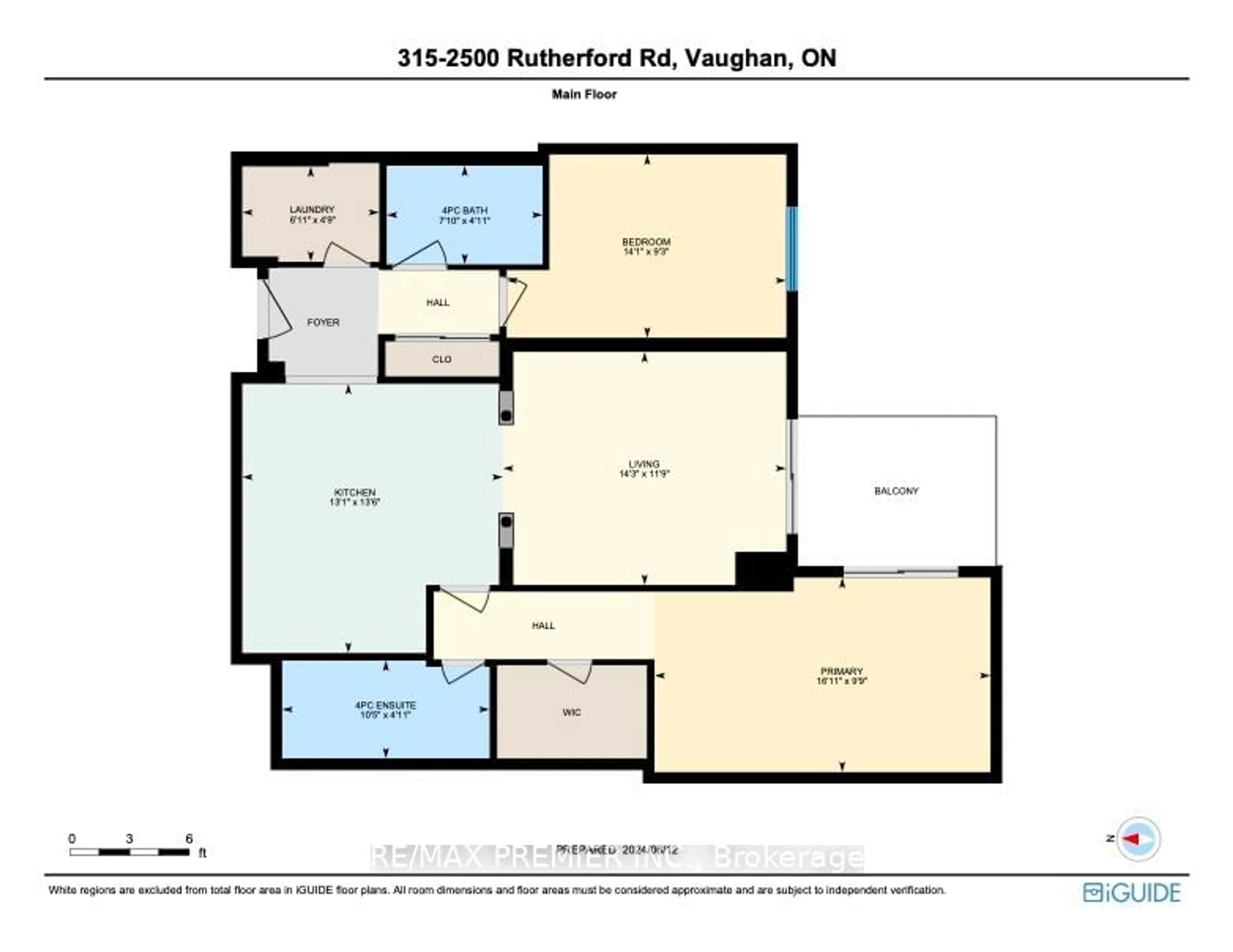 Floor plan for 2500 Rutherford Rd #315, Vaughan Ontario L4K 5N7