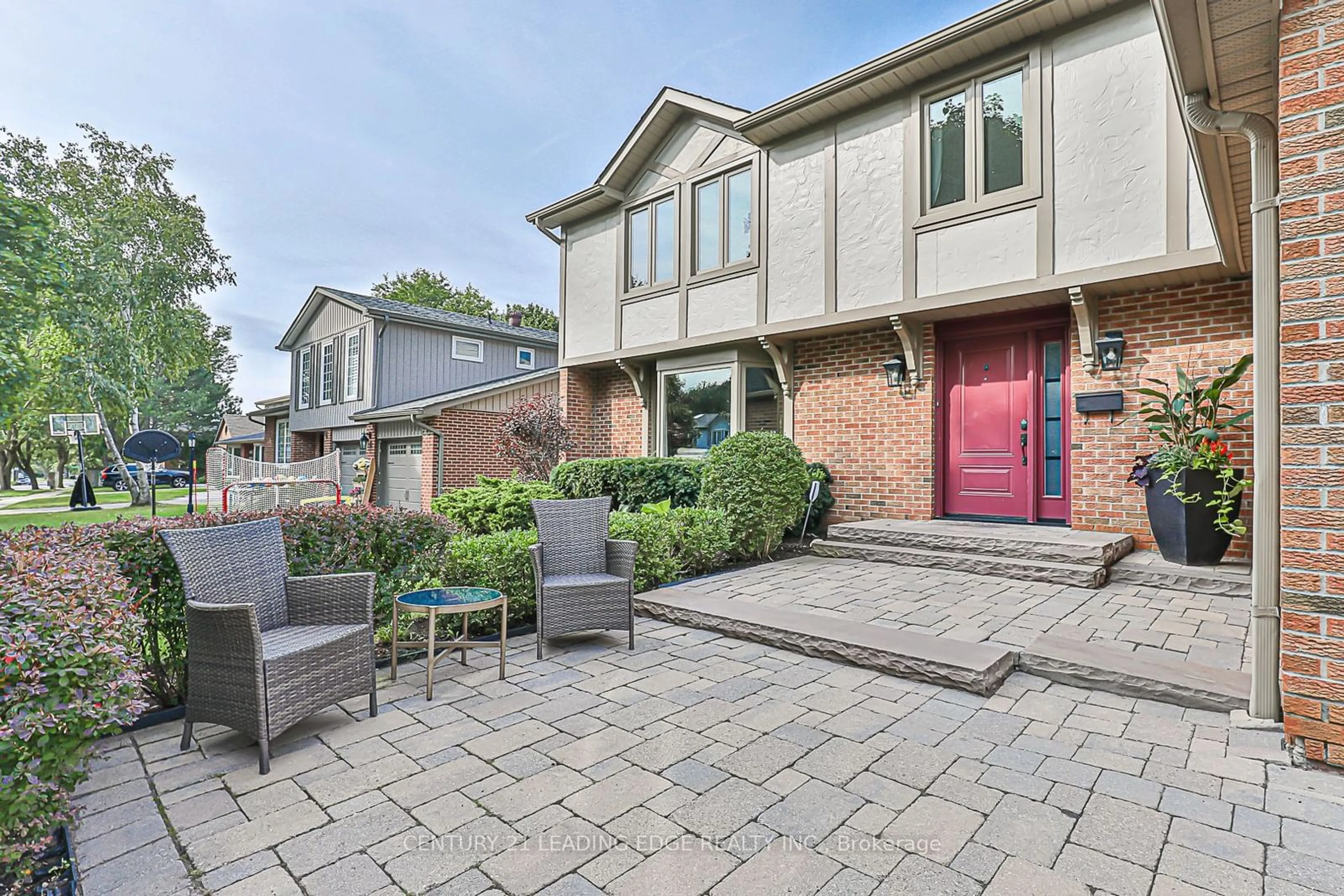 Patio, the fenced backyard for 110 Sir Lancelot Dr, Markham Ontario L3P 2J4