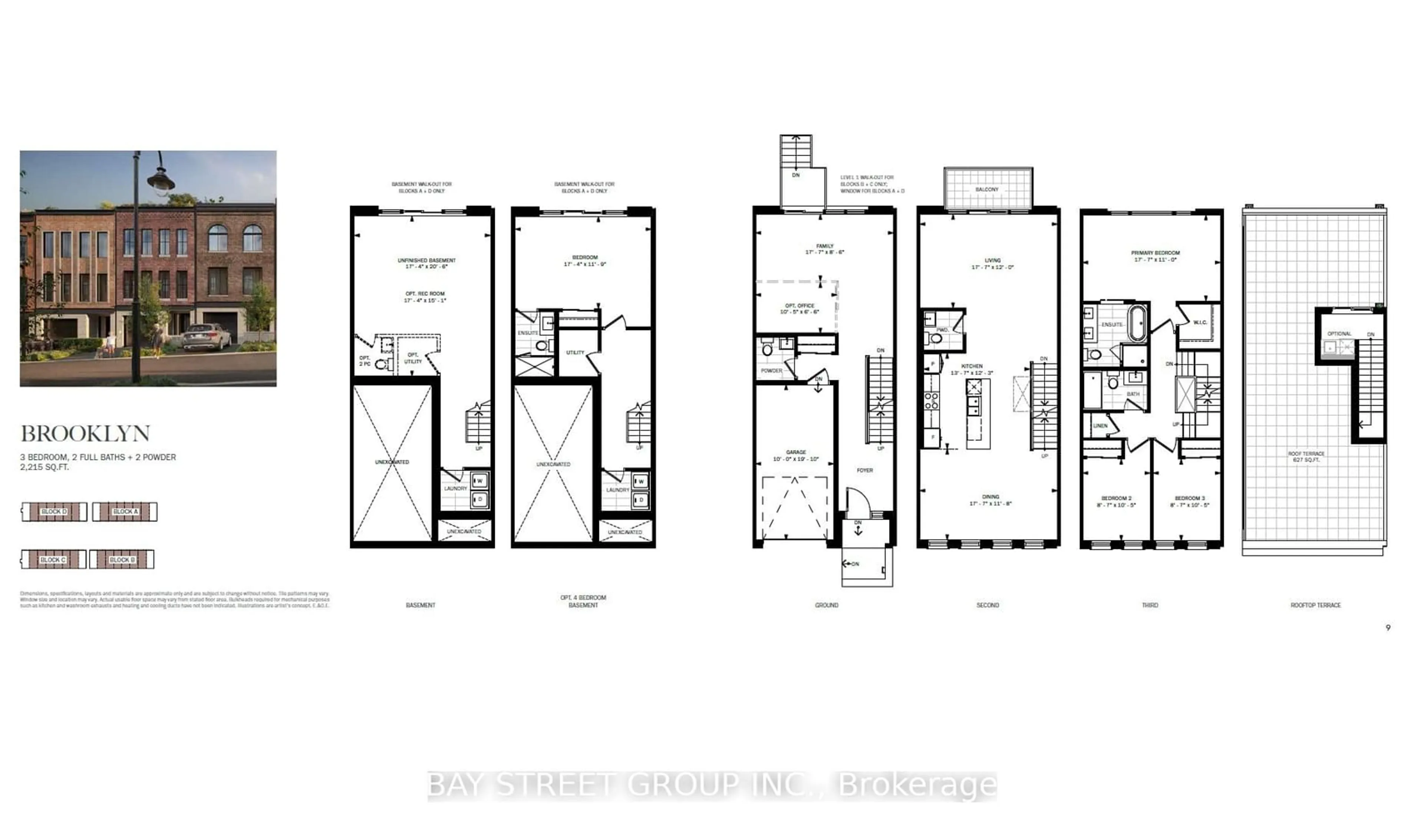 Floor plan for 15370 Leslie St St #THD5, Aurora Ontario L4G 4A4