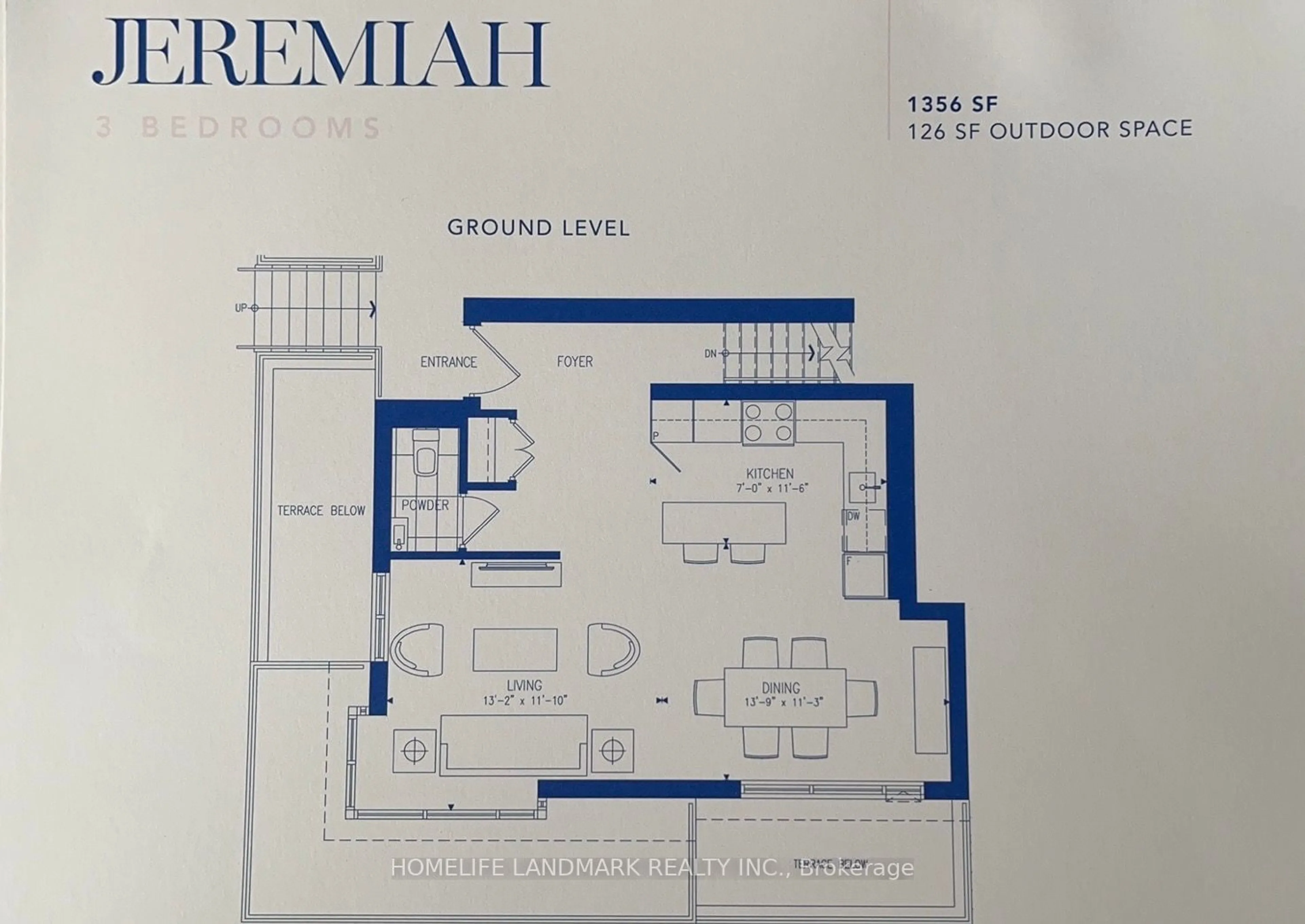 Floor plan for 2 Steckley House Lane #902, Richmond Hill Ontario L4S 0N4