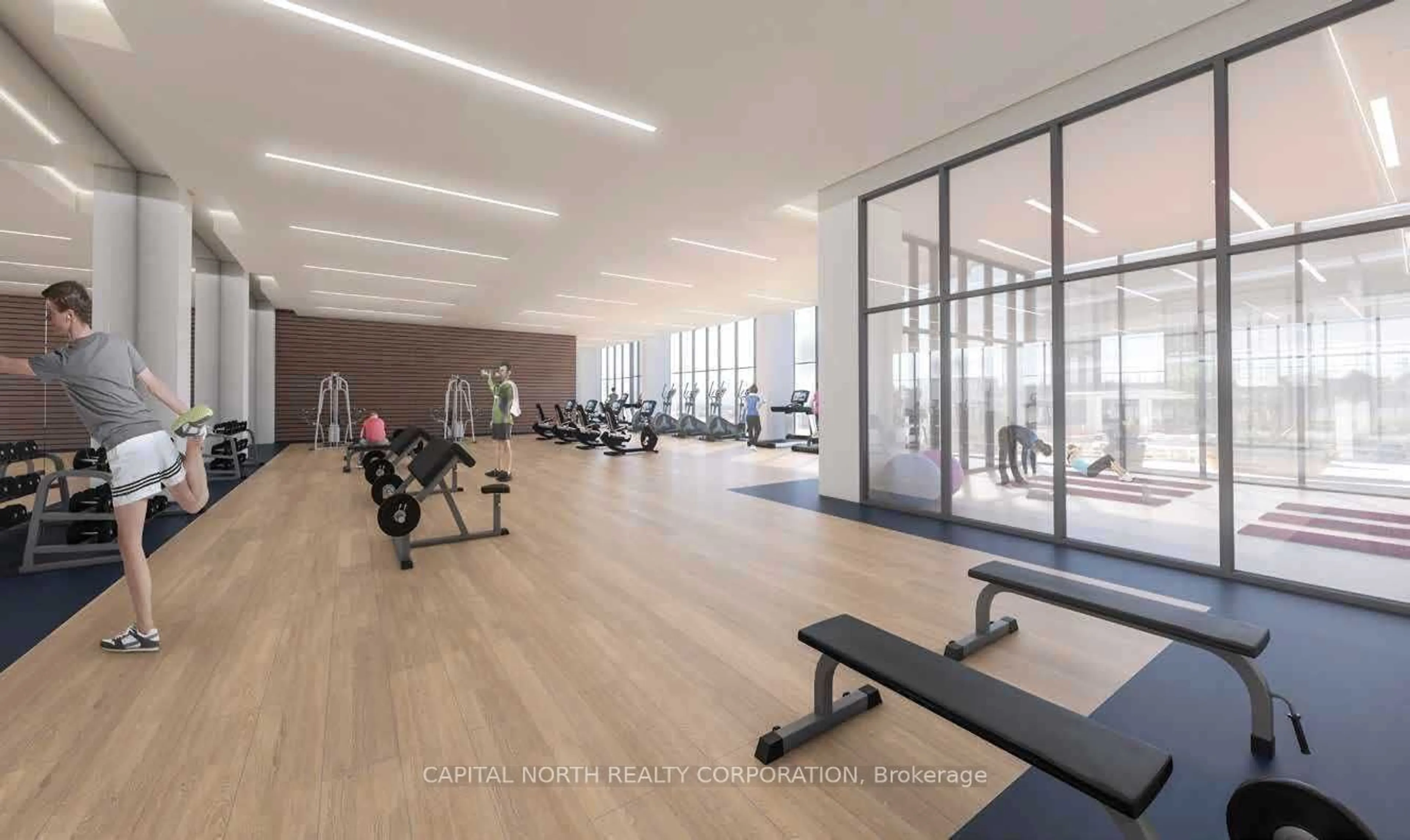 Gym or fitness room, wood floors for 8960 Jane St #314, Vaughan Ontario L4K 2M9