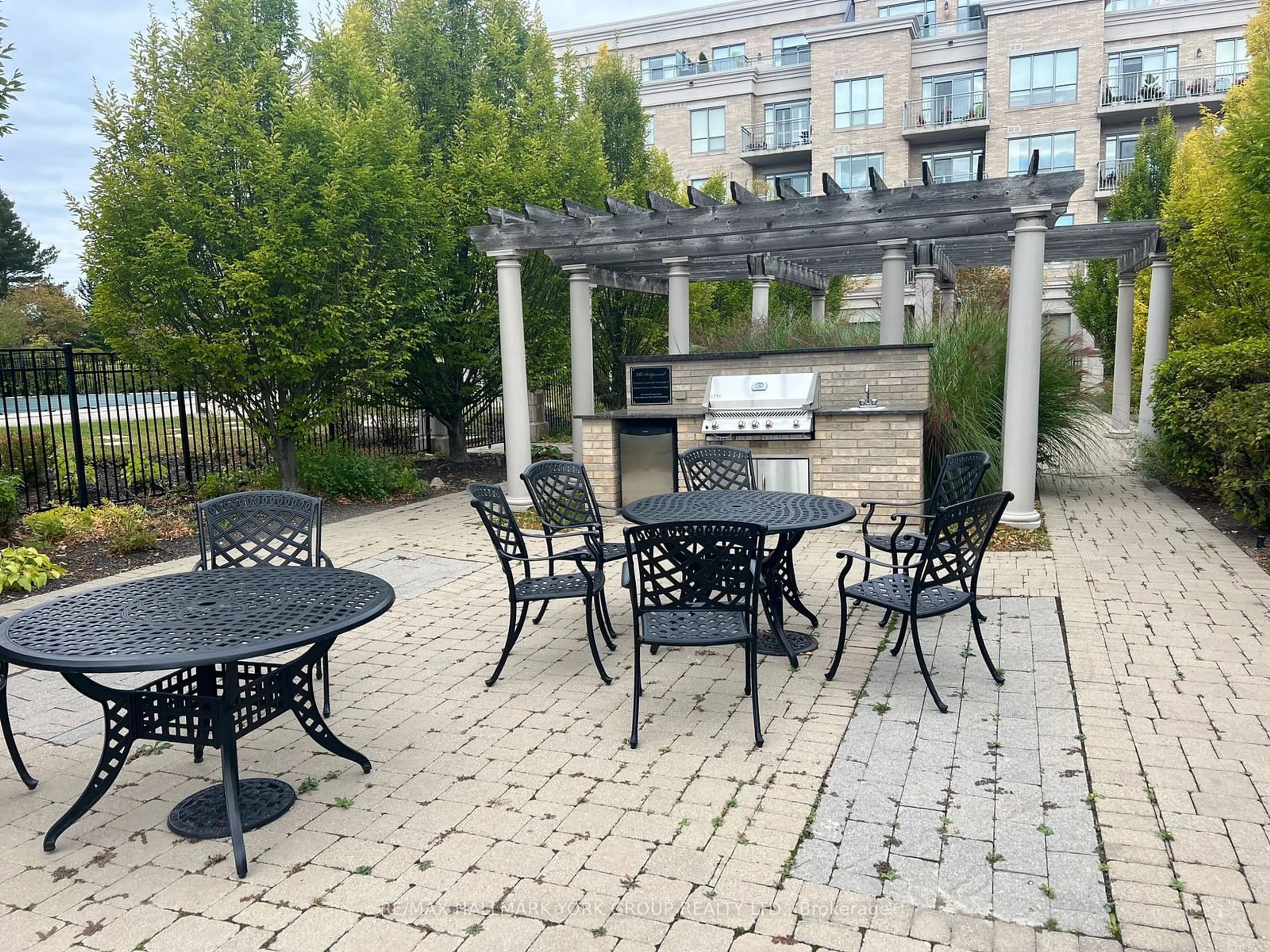 Patio, the fenced backyard for 180 John West Way #428, Aurora Ontario L4G 0E1