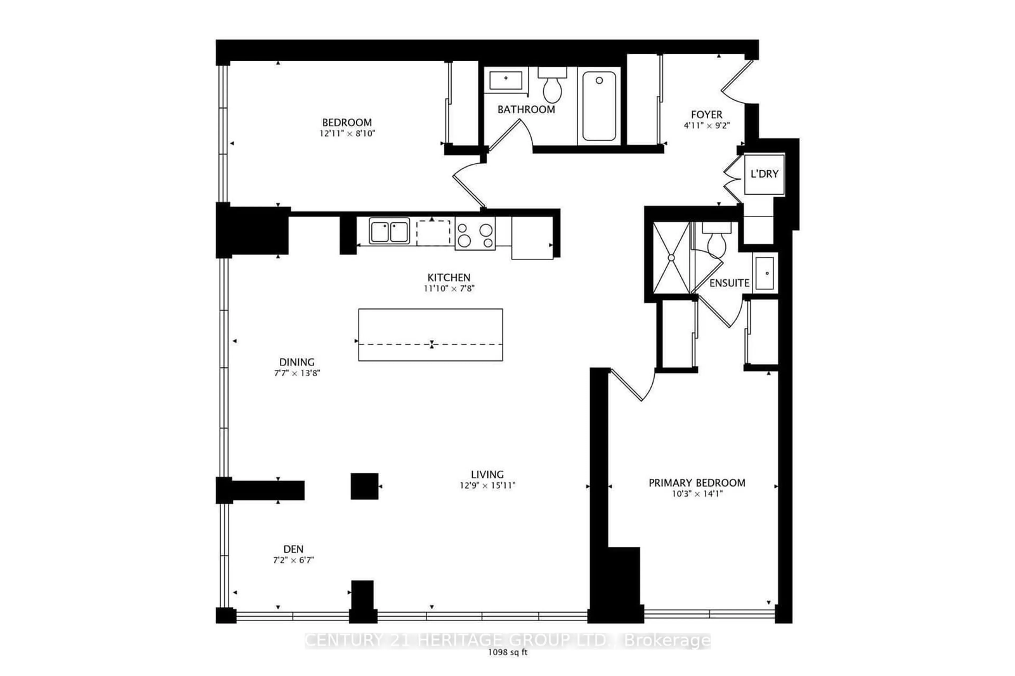 Floor plan for 2900 Highway 7 #3402, Vaughan Ontario L4K 0G3