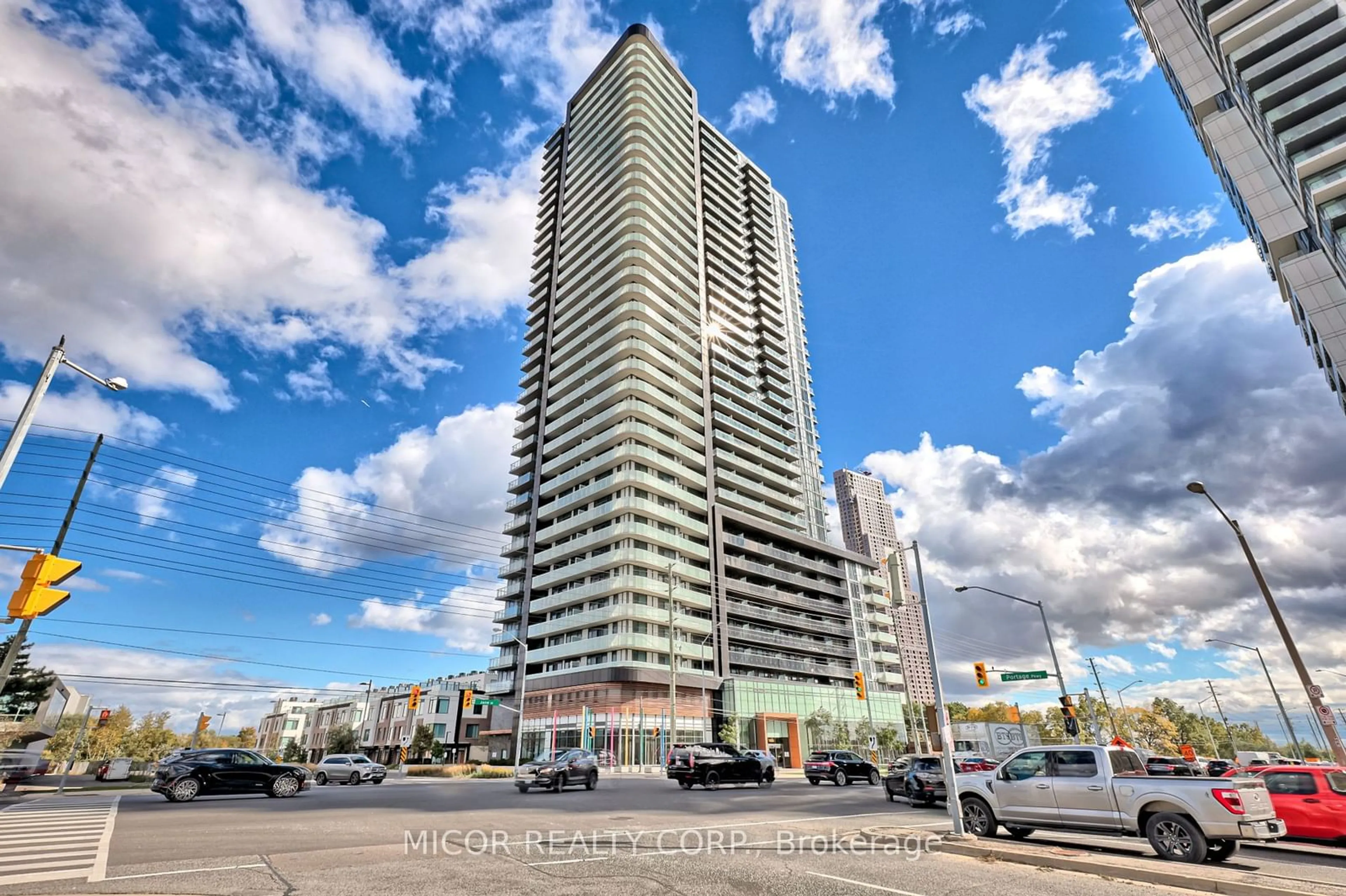 A pic from exterior of the house or condo, the street view for 7895 Jane St #905, Vaughan Ontario L4K 2M7