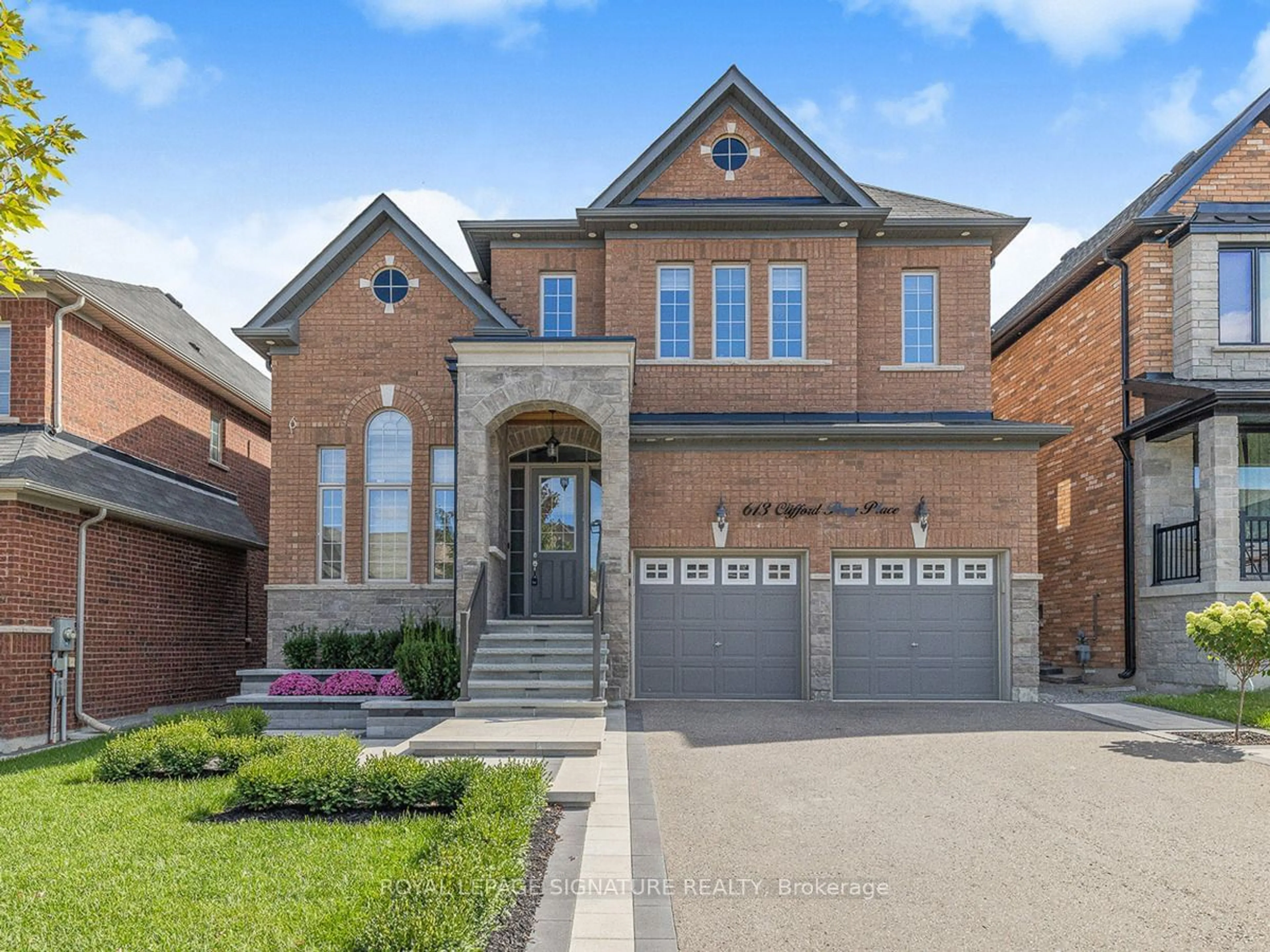 Home with brick exterior material for 613 Clifford Perry Pl, Newmarket Ontario L3Y 4V9