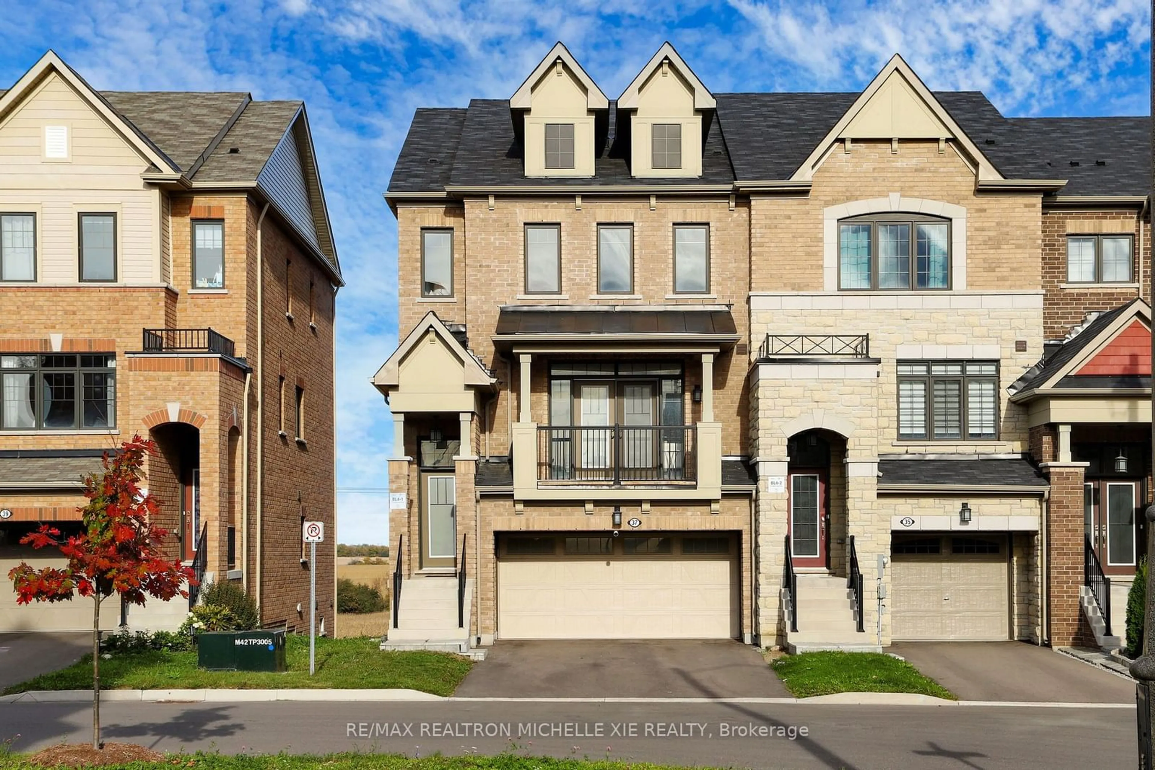 A pic from exterior of the house or condo, the street view for 37 Isabella Peach Dr, Markham Ontario L6C 0Y9