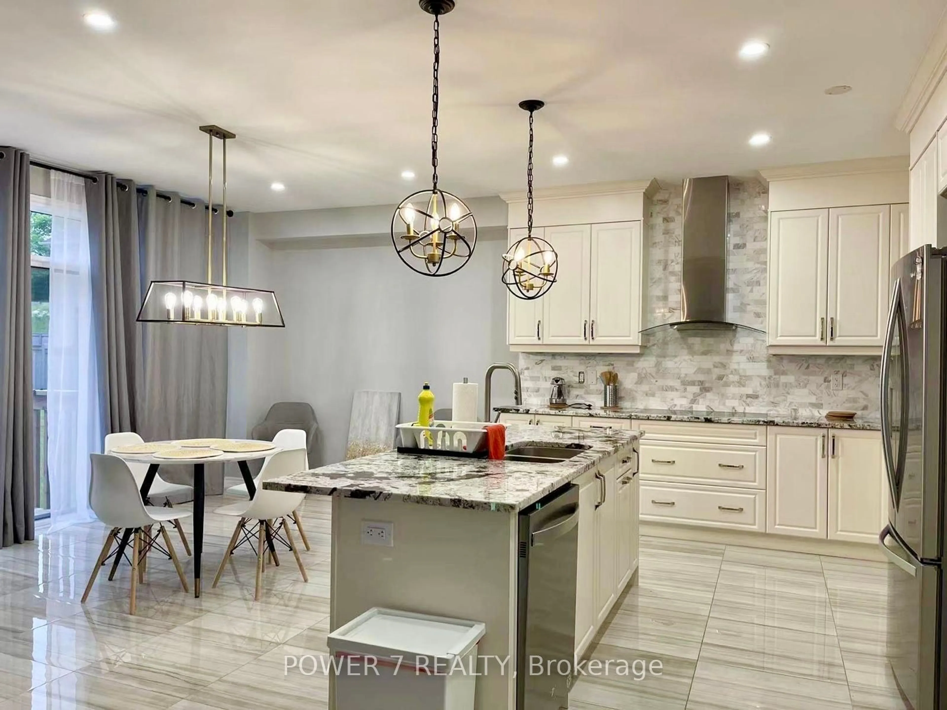 Contemporary kitchen, ceramic floors for 28 John Smith St, East Gwillimbury Ontario L9N 0S7