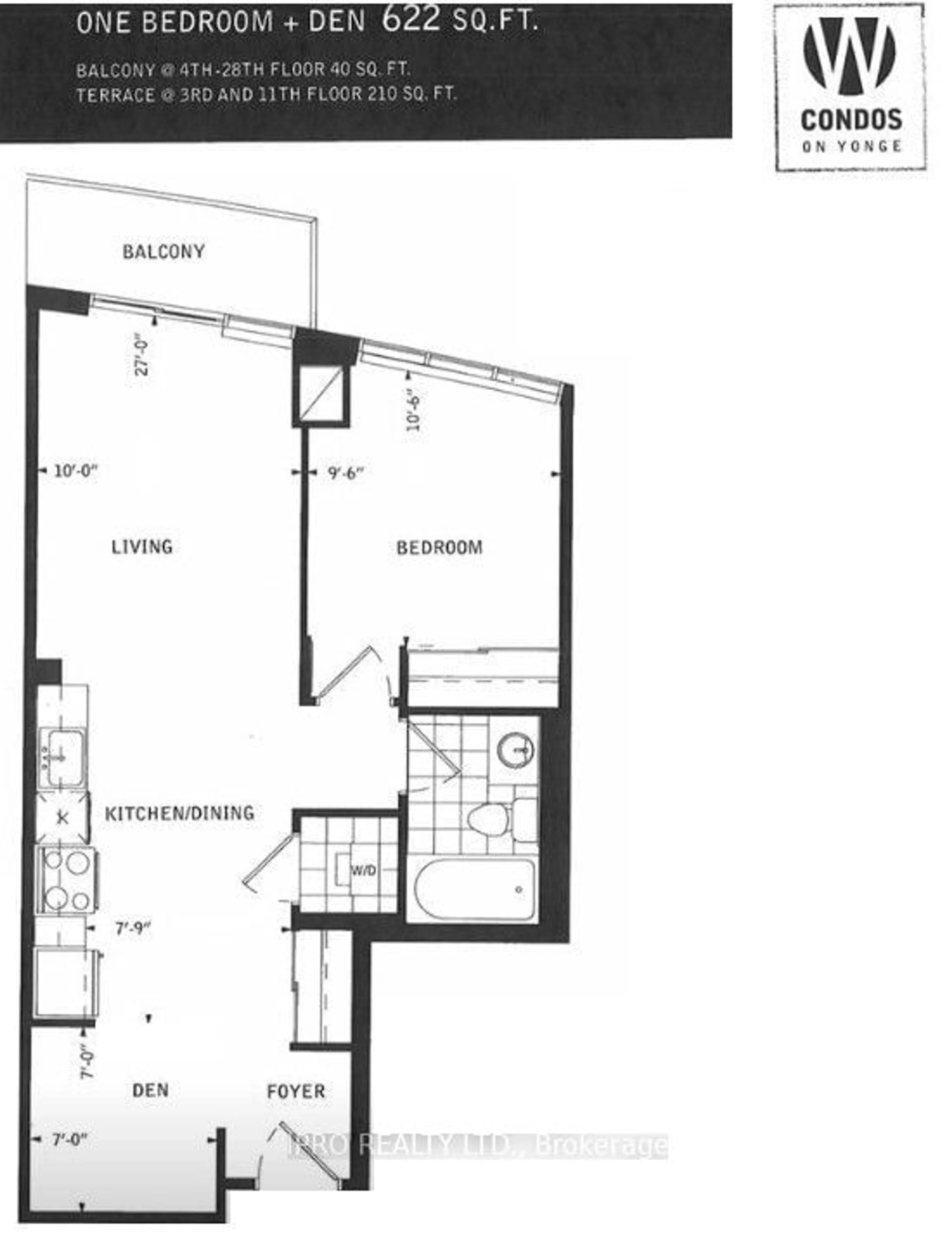 Floor plan for 7161 Yonge St #1827, Markham Ontario L3T 0C8