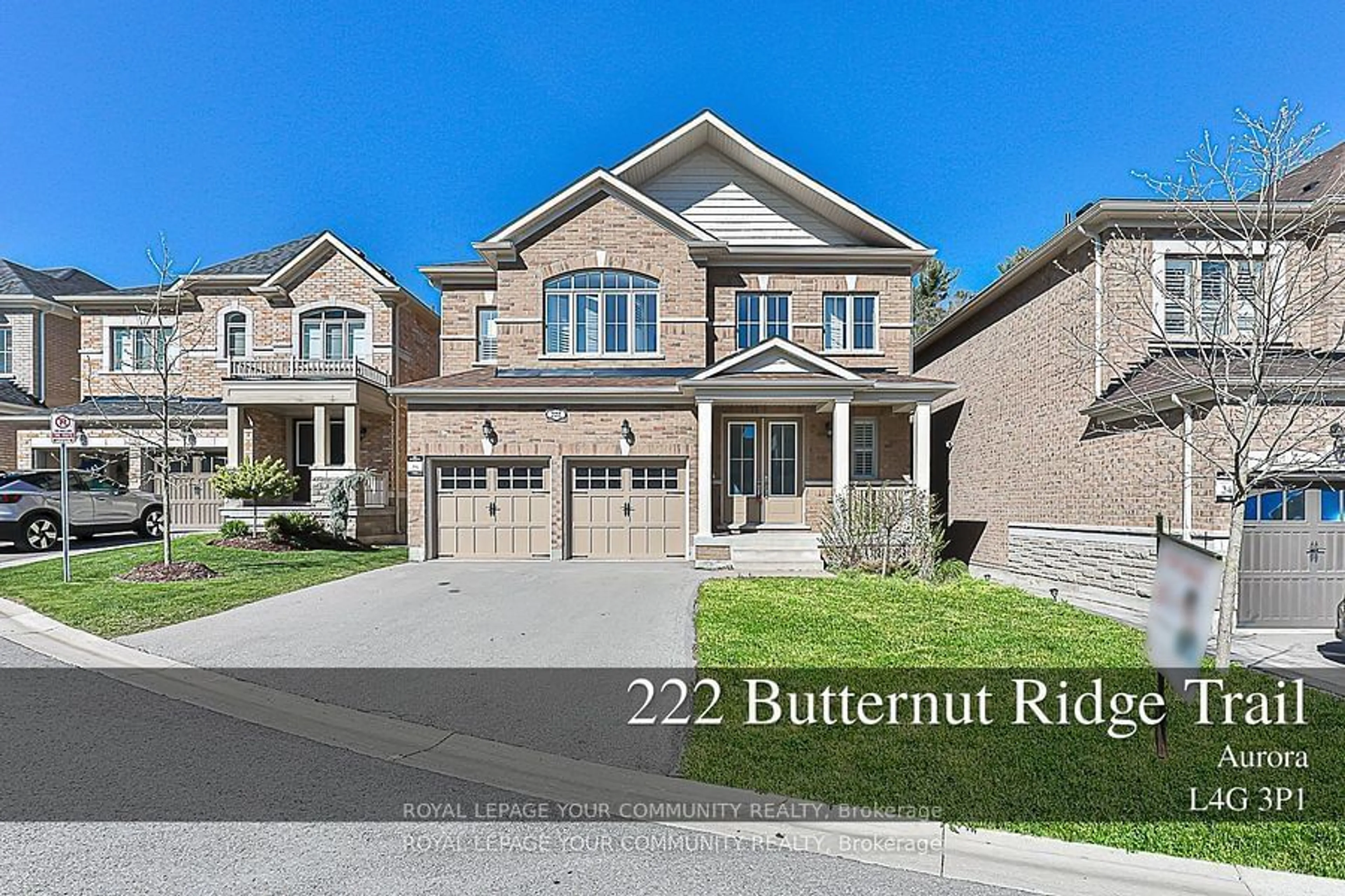 Home with brick exterior material for 222 Butternut Ridge Tr, Aurora Ontario L4G 3P1