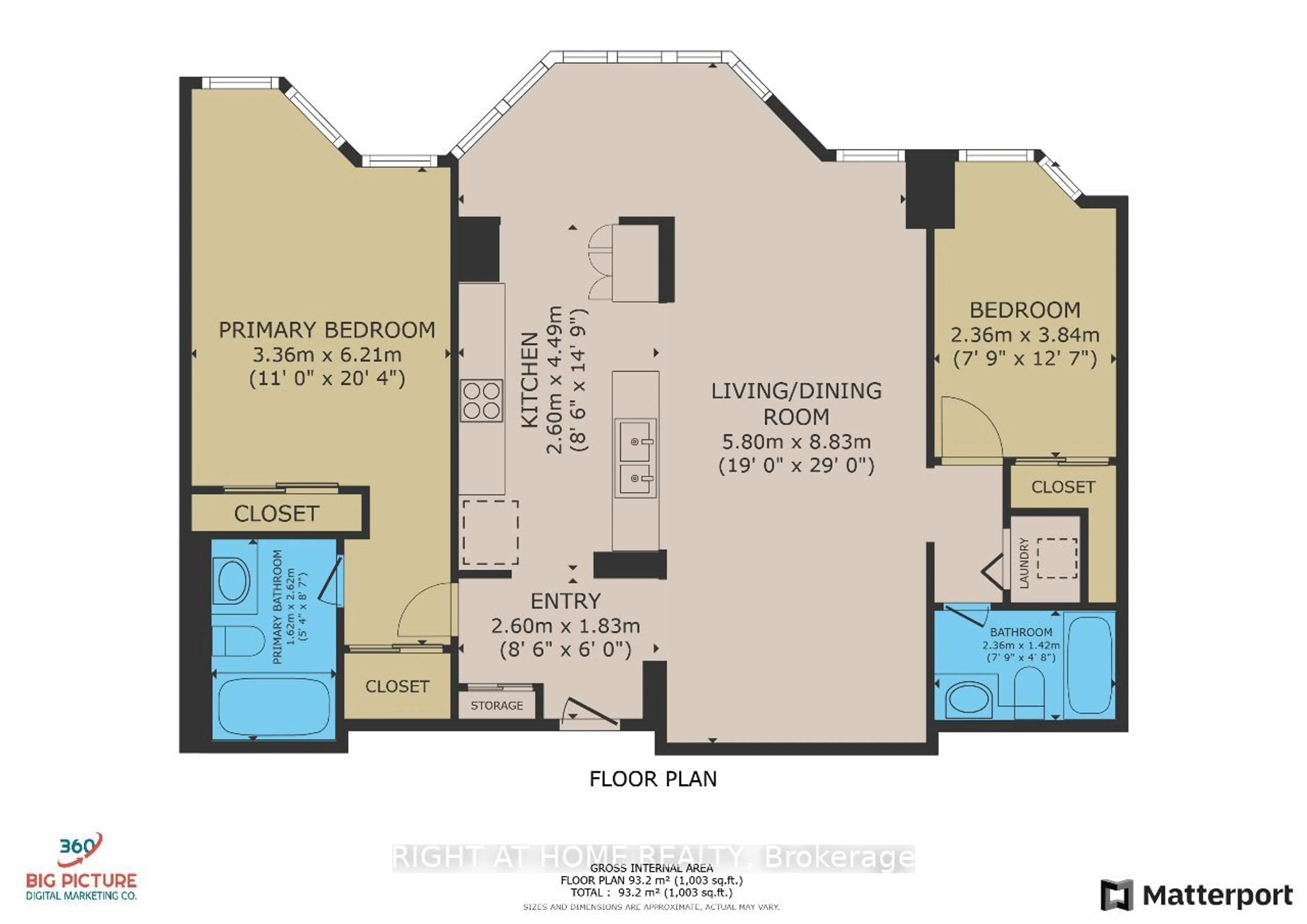 Floor plan for 7805 Bayview Ave #1216, Markham Ontario L3T 7N1