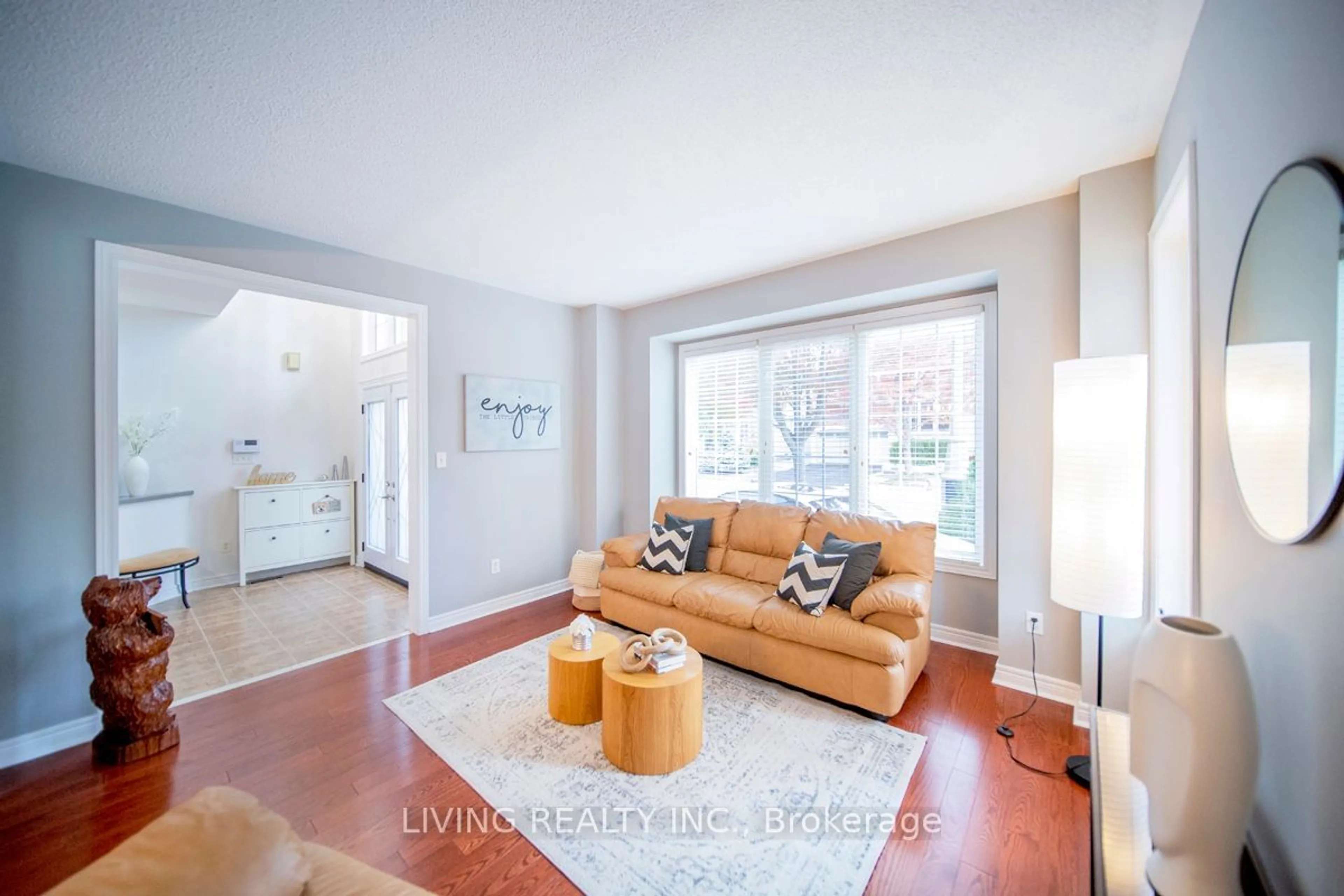 Living room, wood floors for 21 Haywood Dr, Markham Ontario L6C 3C9