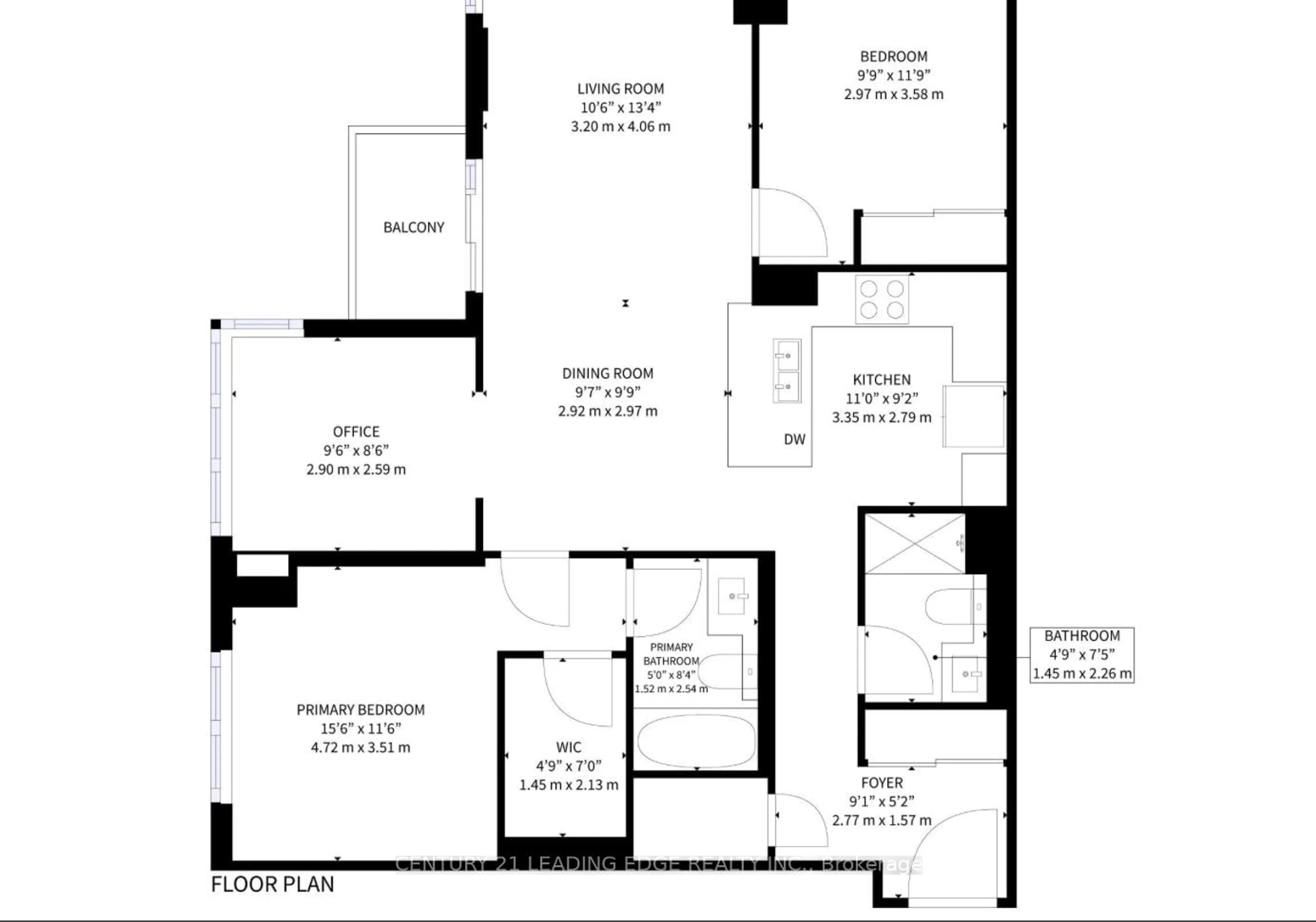 Floor plan for 1 Upper Duke Cres #607A, Markham Ontario L6G 0B6