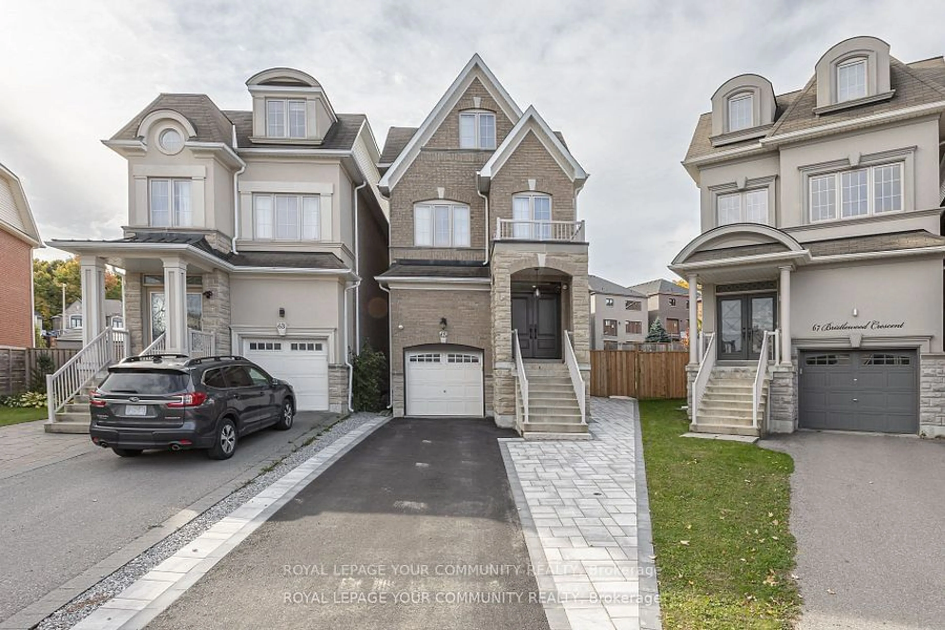 A pic from exterior of the house or condo, the street view for 65 Bristlewood Cres, Vaughan Ontario L4J 9K9