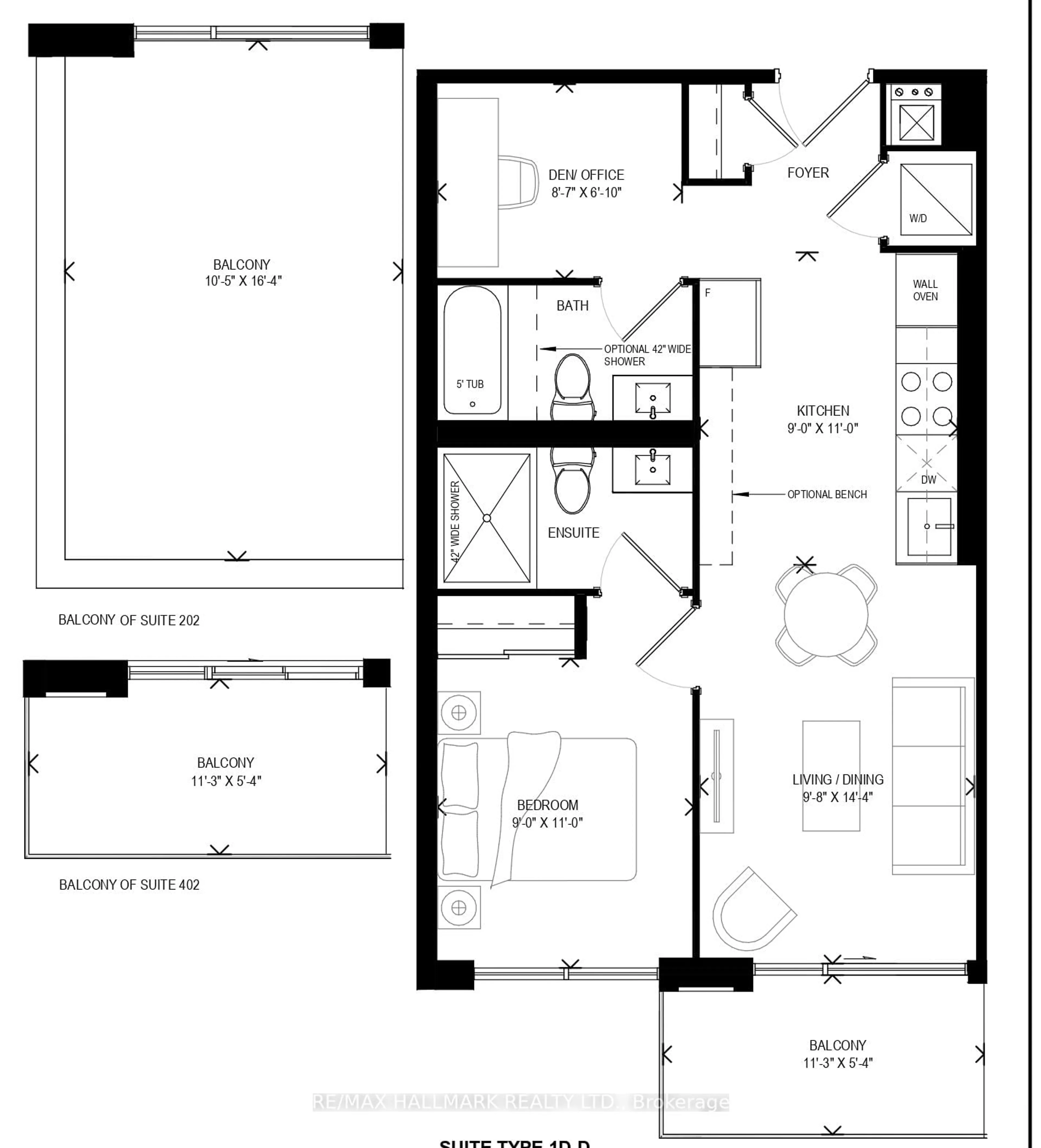 Floor plan for 12765 Keele St #402, King Ontario L7B 1H5