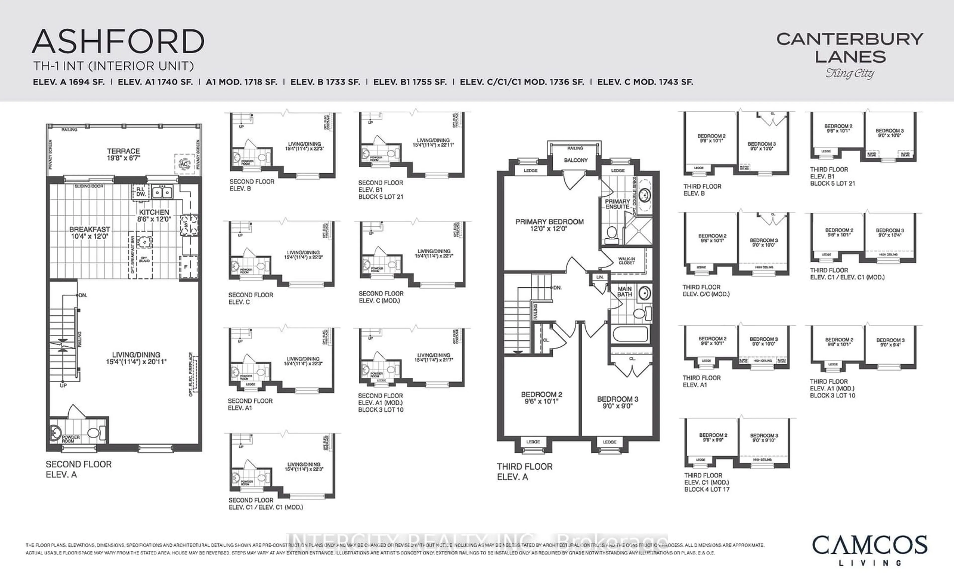 Floor plan for Blk4-14 Fred Beaton Pl, King Ontario L7B 1G2