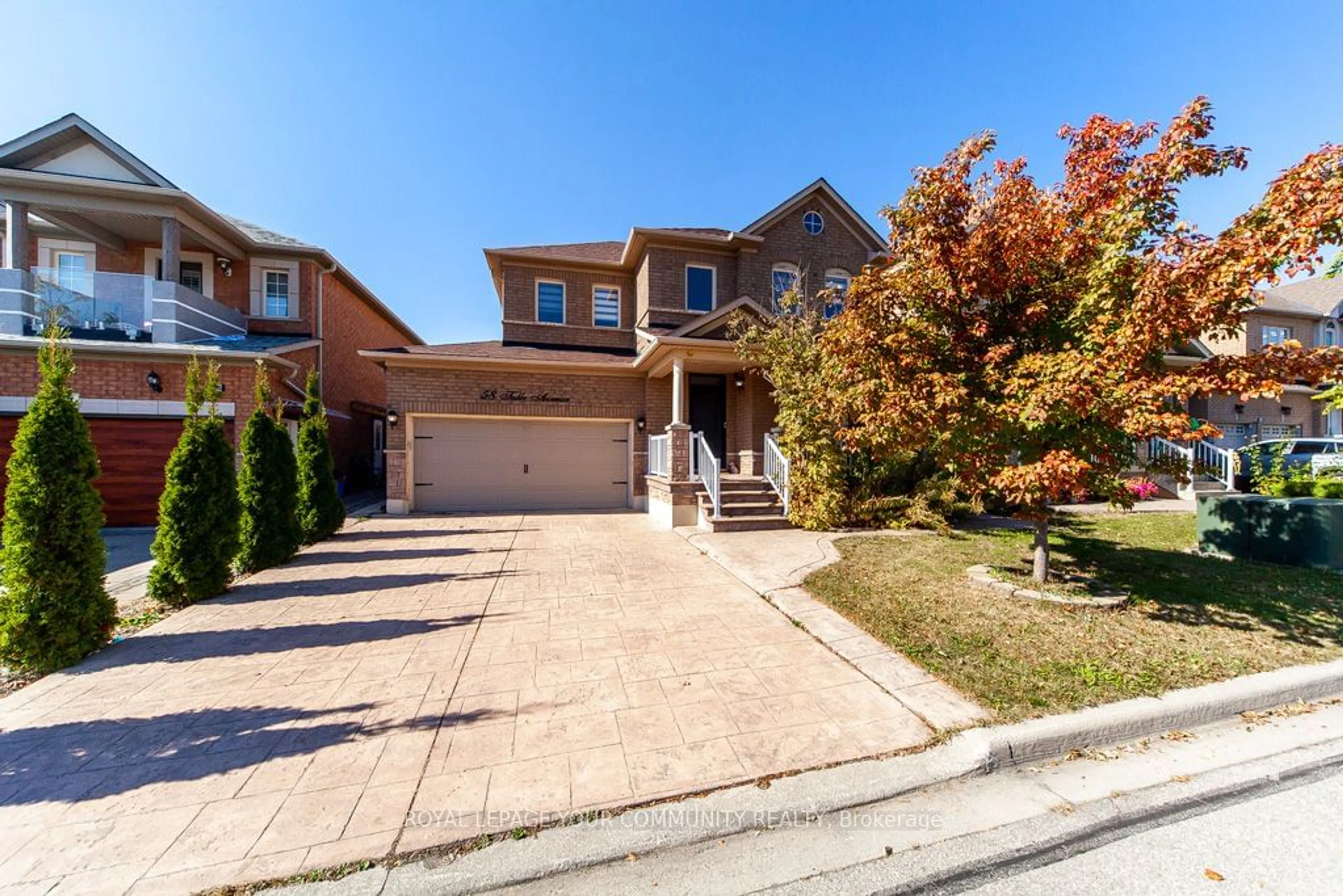 Frontside or backside of a home, the street view for 58 Tulle Ave, Vaughan Ontario L4H 2X8