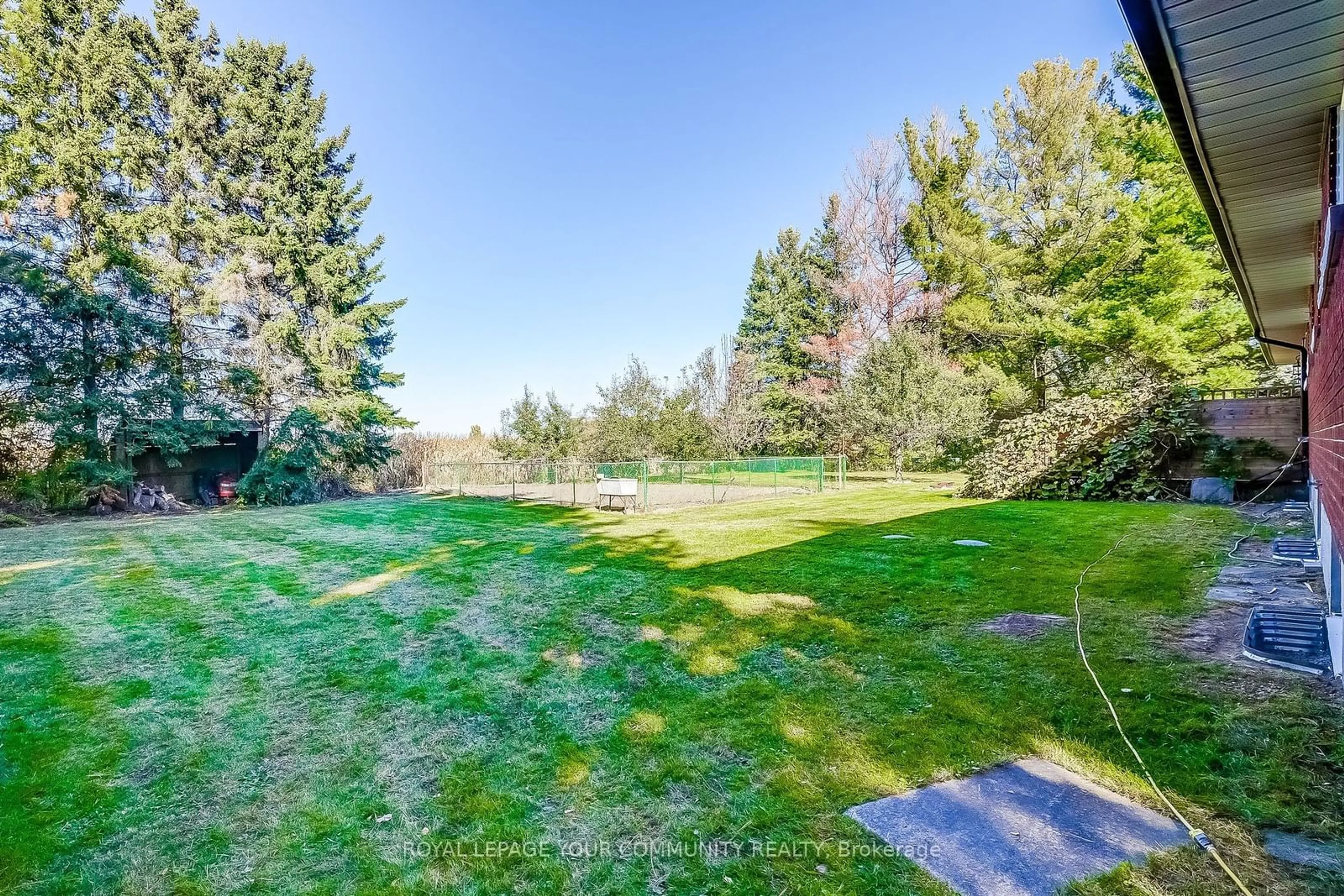 Patio, the fenced backyard for 2408 14th Line, Innisfil Ontario L0L 1R0