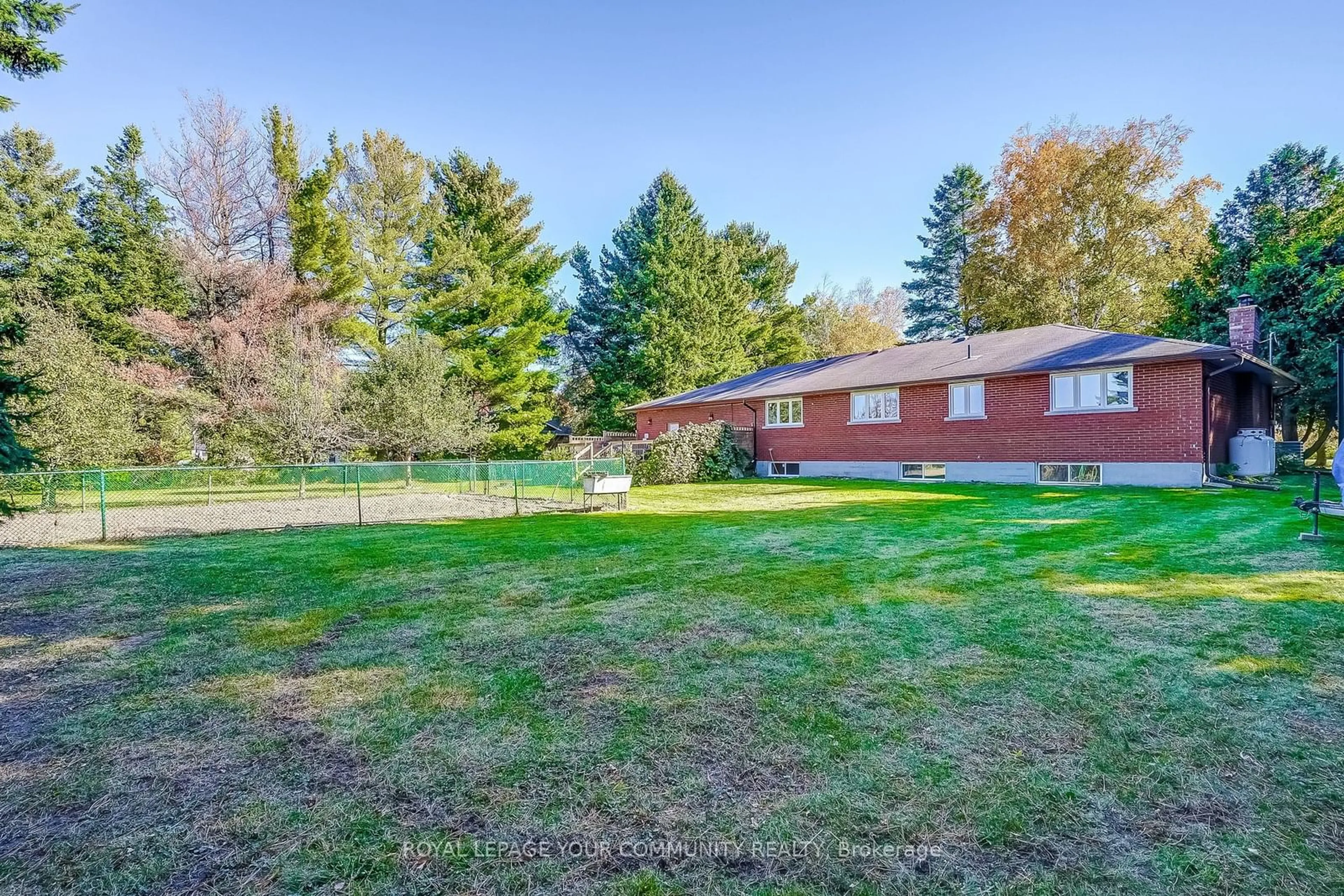 Patio, the fenced backyard for 2408 14th Line, Innisfil Ontario L0L 1R0