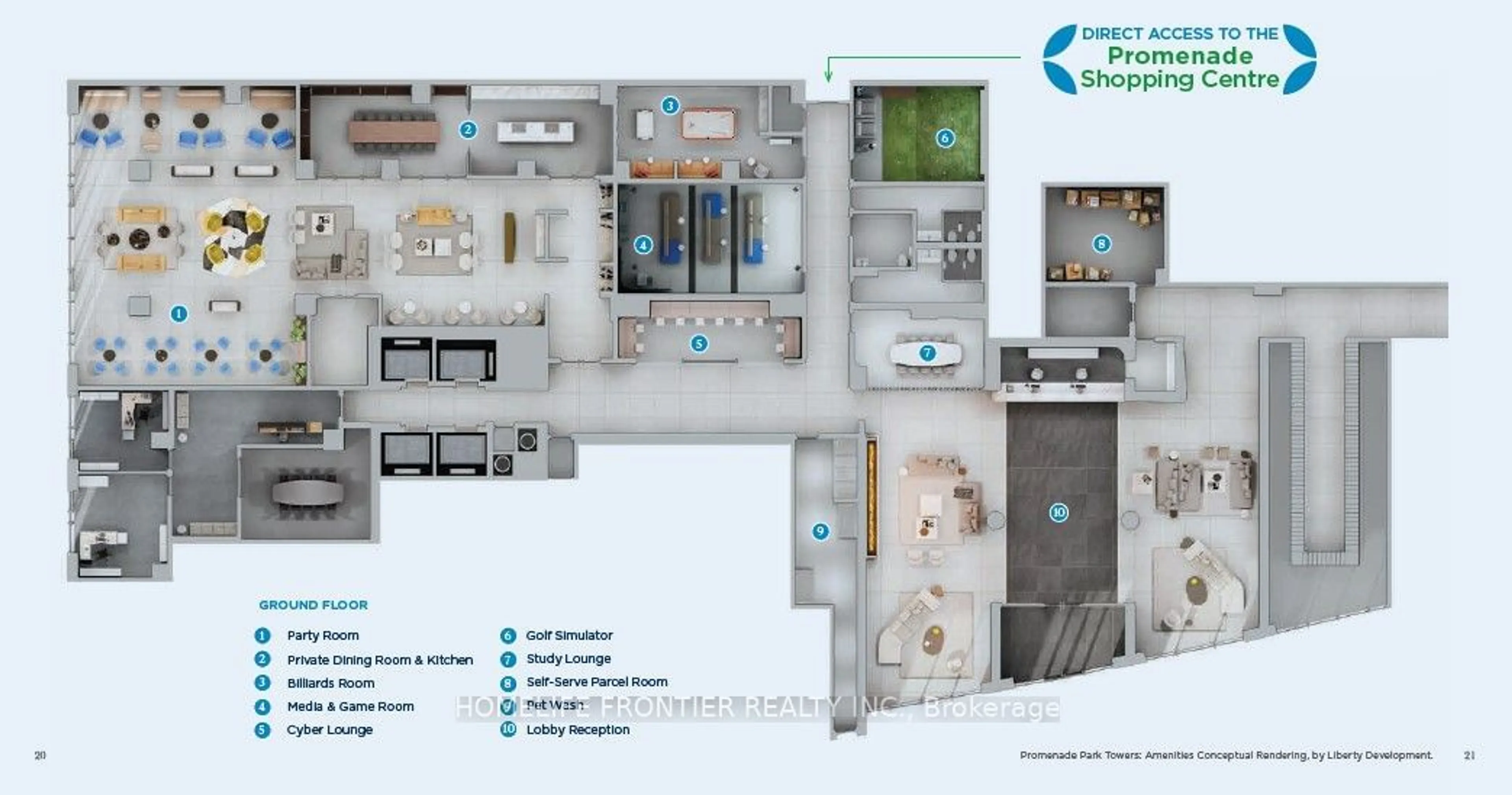 Floor plan for 30 Upper Mall Way #2107A, Vaughan Ontario L4J 0L7