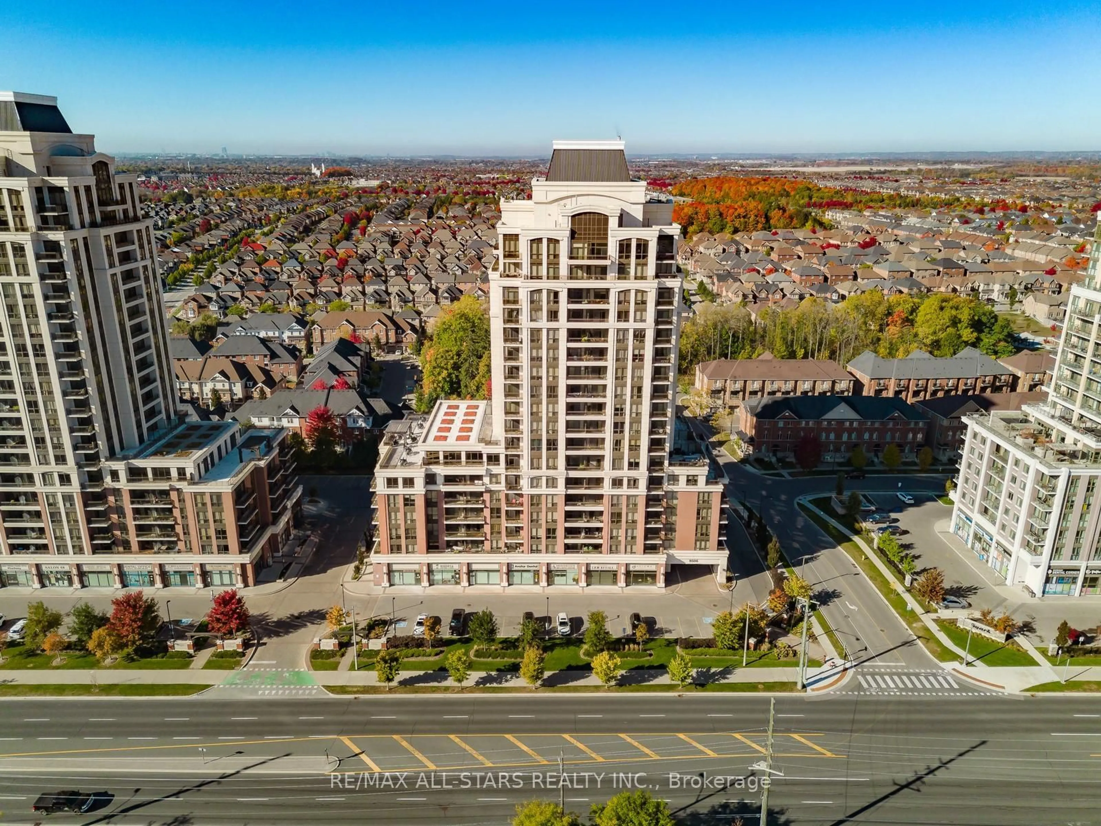 A pic from exterior of the house or condo, the view of city buildings for 9506 Markham Rd #803, Markham Ontario L6E 0S5