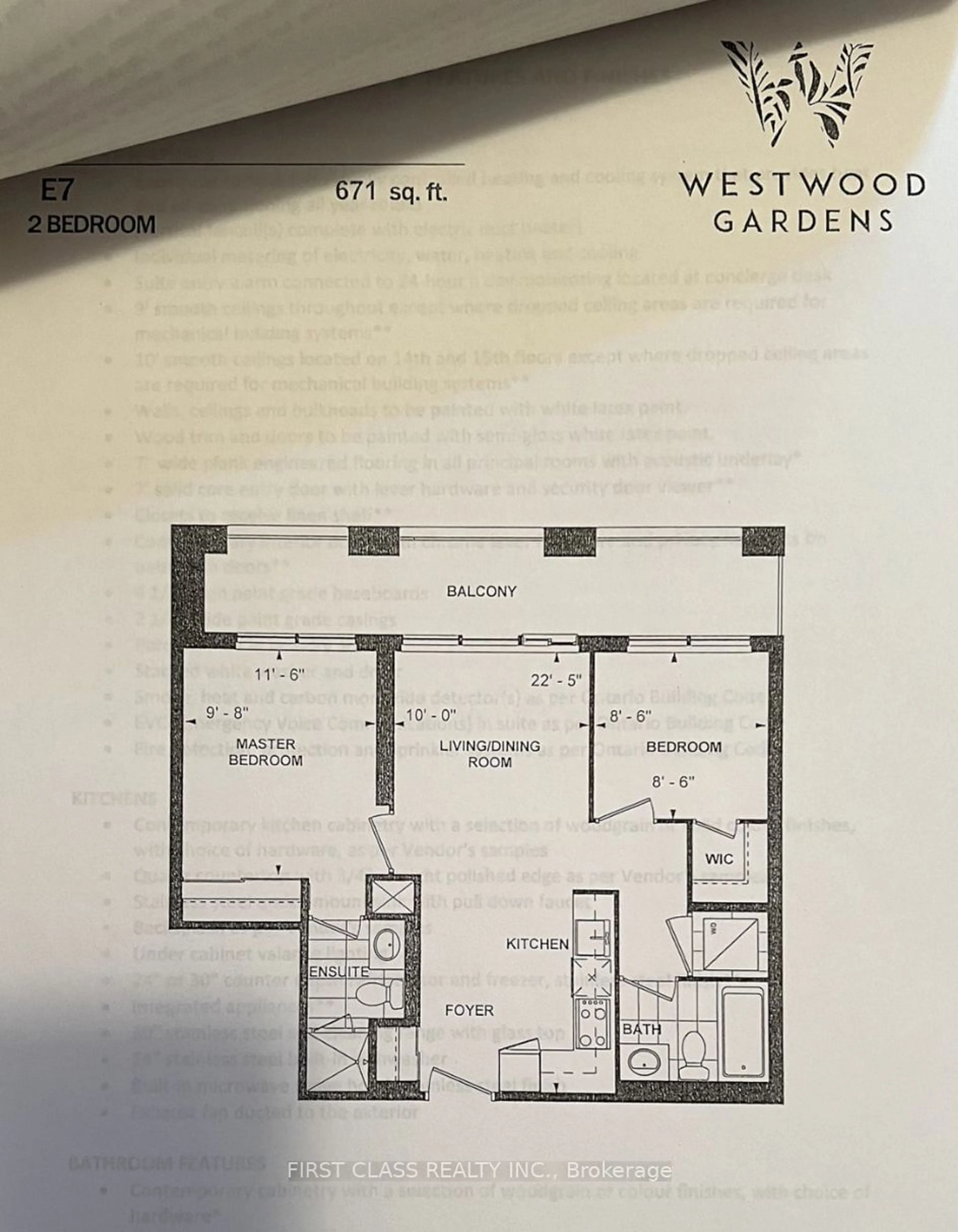 Floor plan for 8868 Yonge St #305E, Richmond Hill Ontario L4C 1Z8