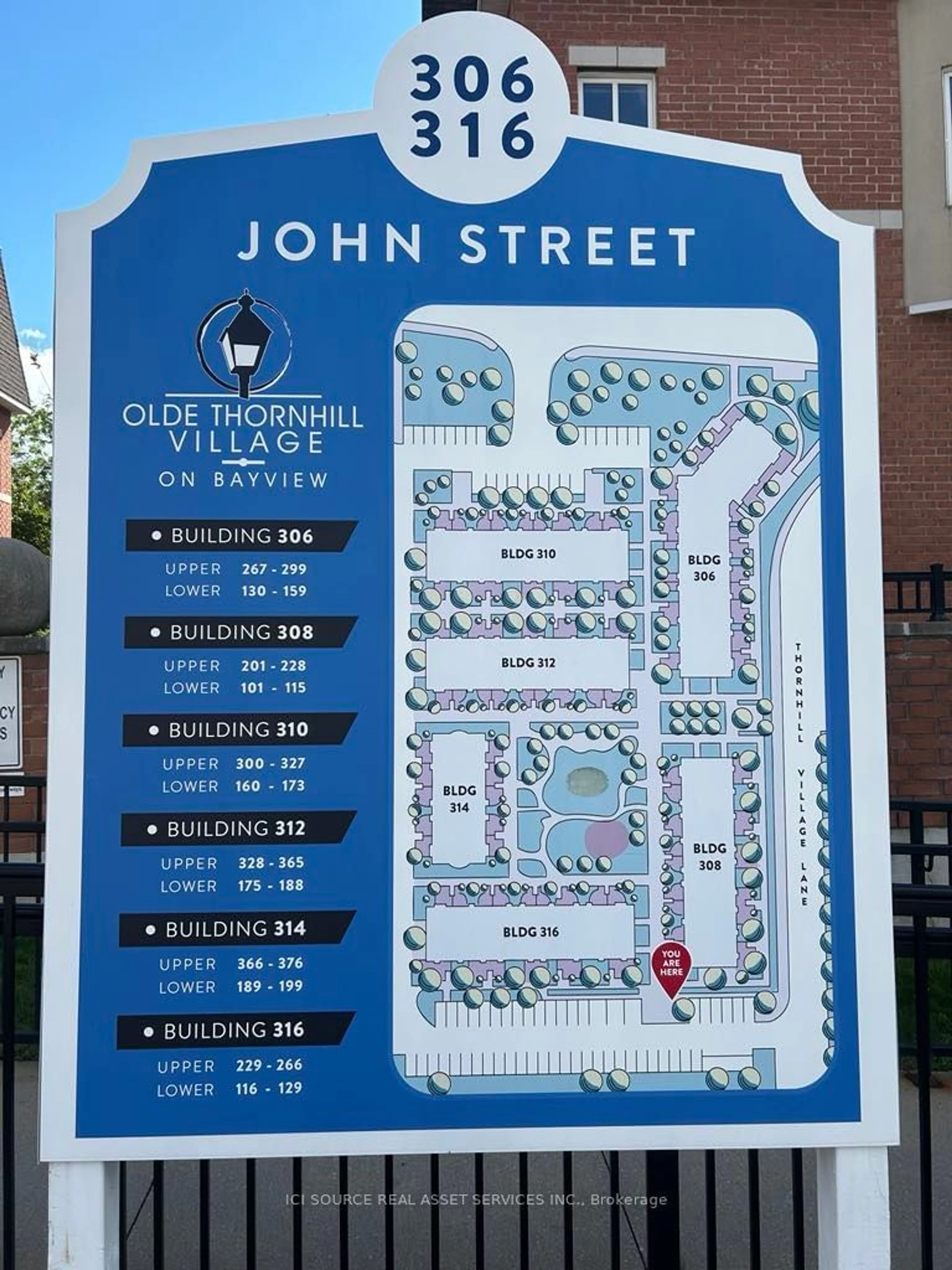 Picture of a map for 308 John St #220, Markham Ontario L3T 0A7