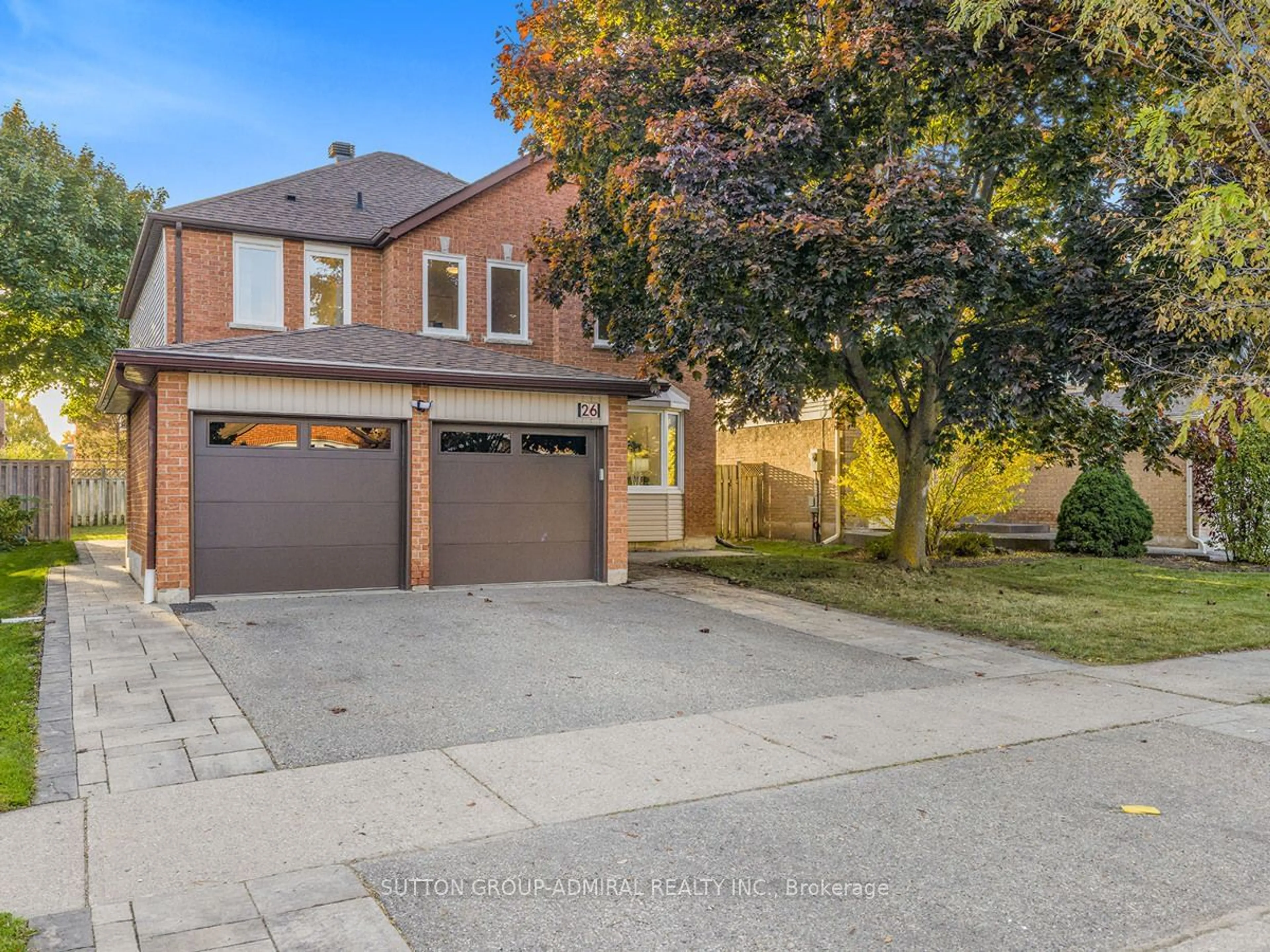 Home with brick exterior material for 26 Tansley Rd, Vaughan Ontario L4J 3H6