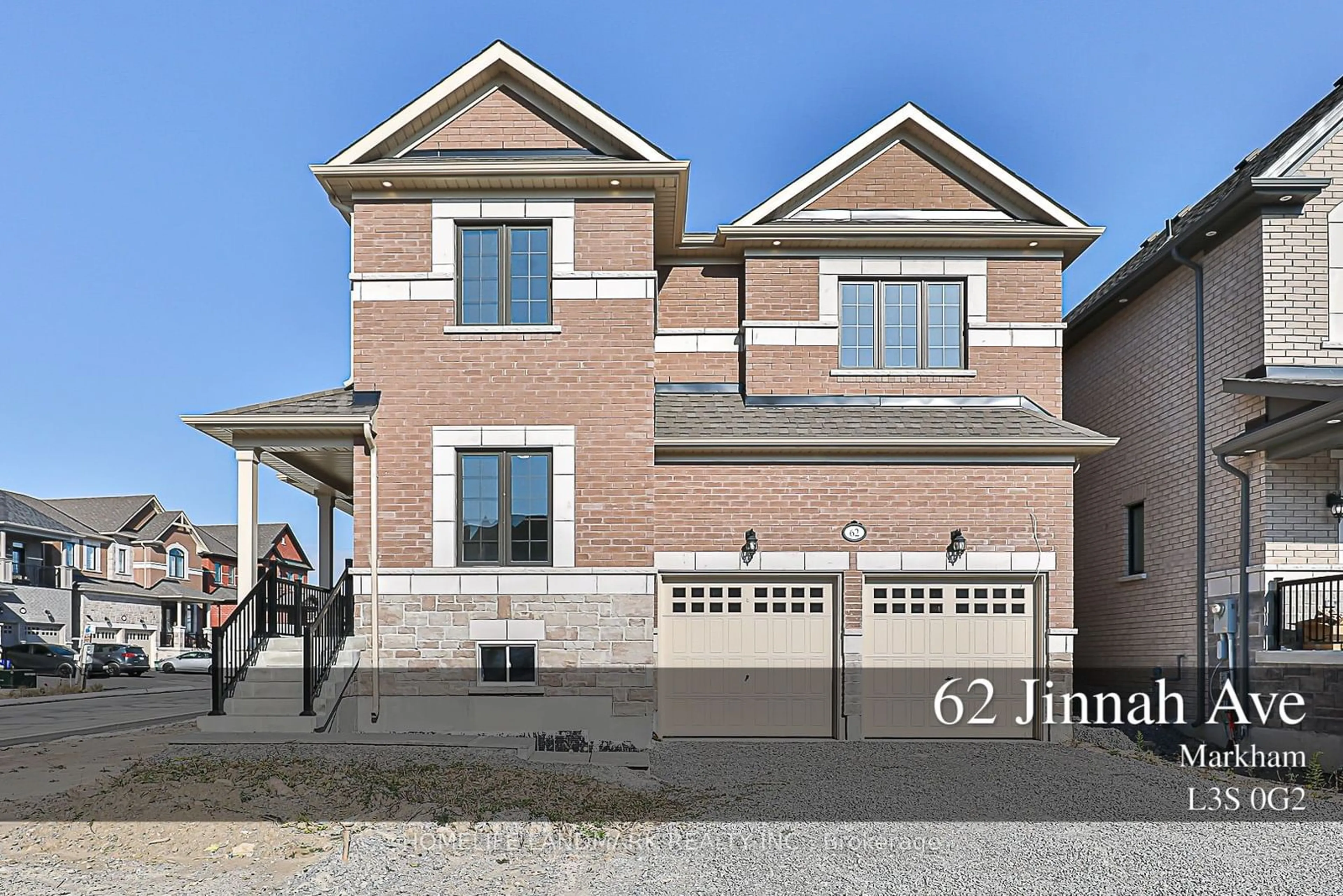 Home with brick exterior material for 62 Jinnah Ave, Markham Ontario L3S 4N5