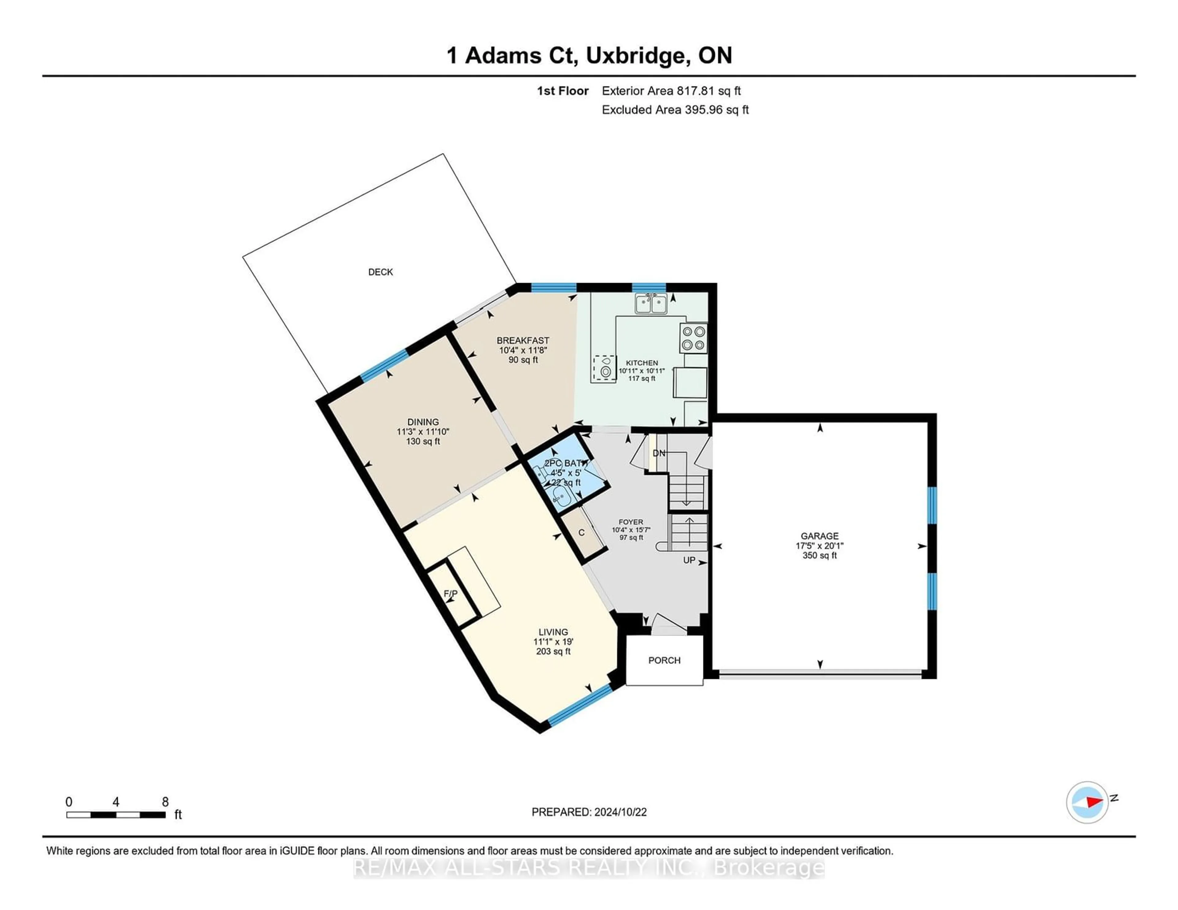 Floor plan for 1 Adams Crt #1, Uxbridge Ontario L9P 1G2