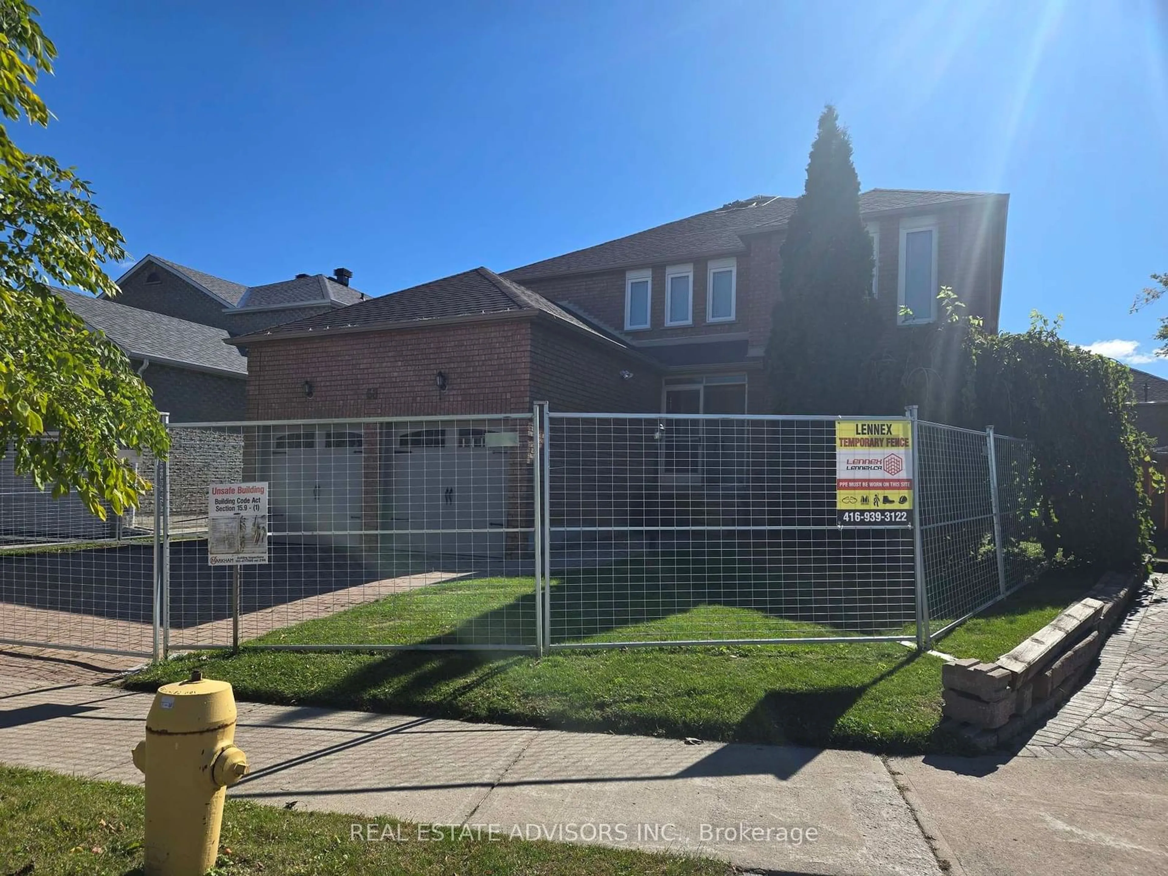 Frontside or backside of a home, the fenced backyard for 68 Finchley Circ, Markham Ontario L3R 8S1