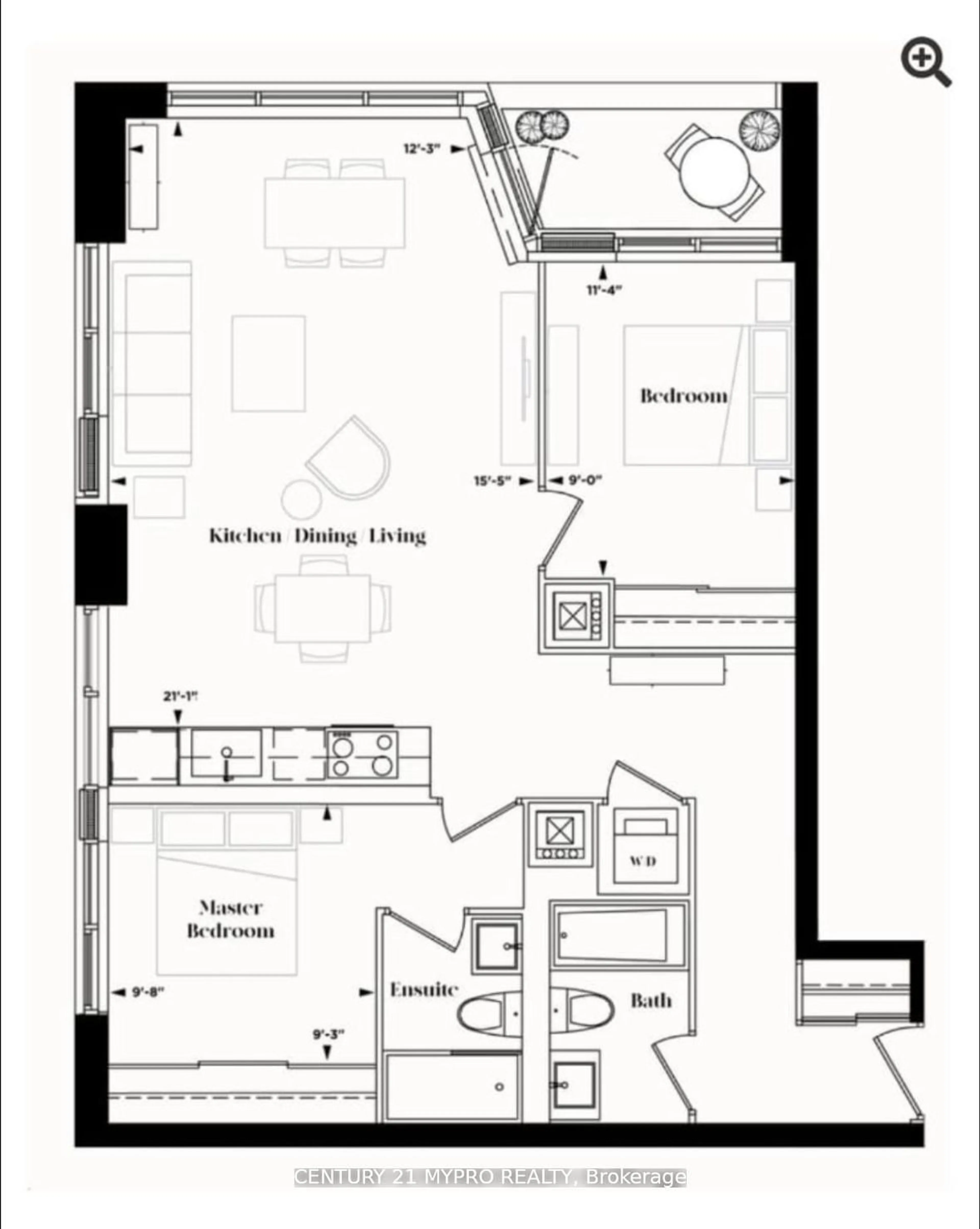 Floor plan for 185 Deerfield Rd #311, Newmarket Ontario L3Y 0G7