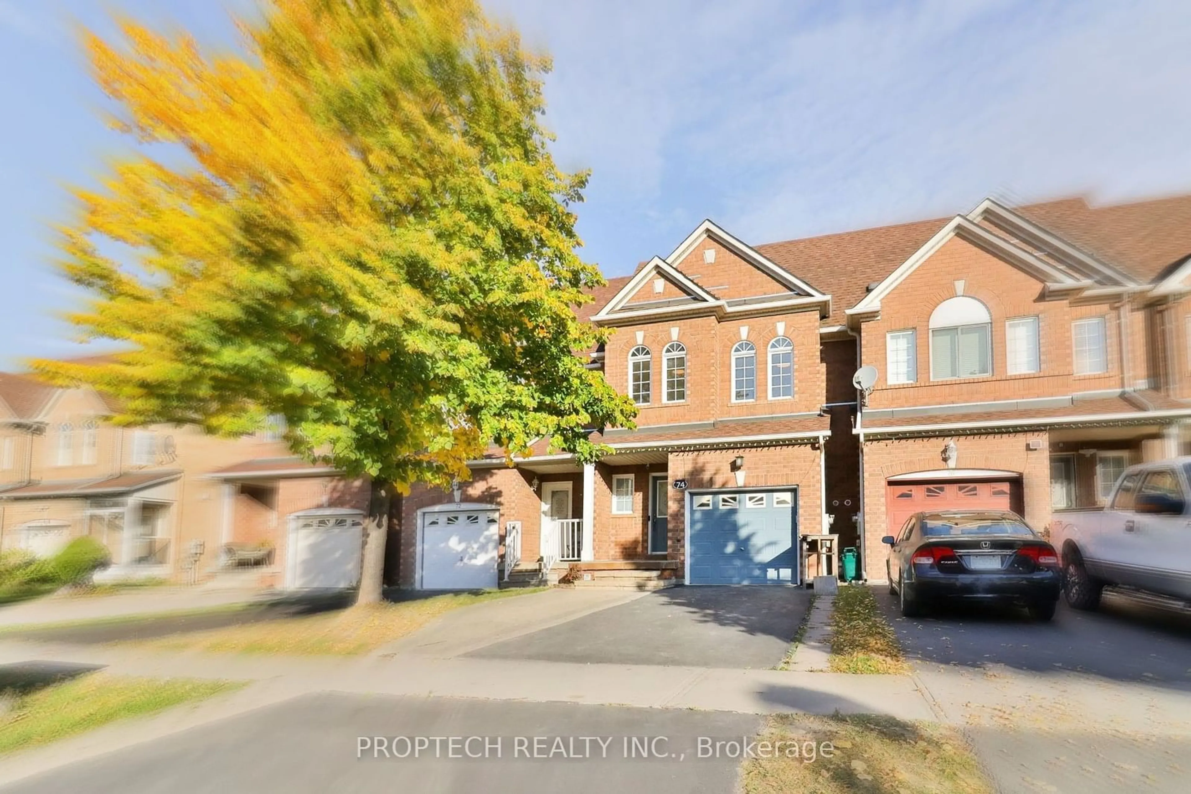 A pic from exterior of the house or condo, the street view for 74 Redkey Dr, Markham Ontario L3S 4R4