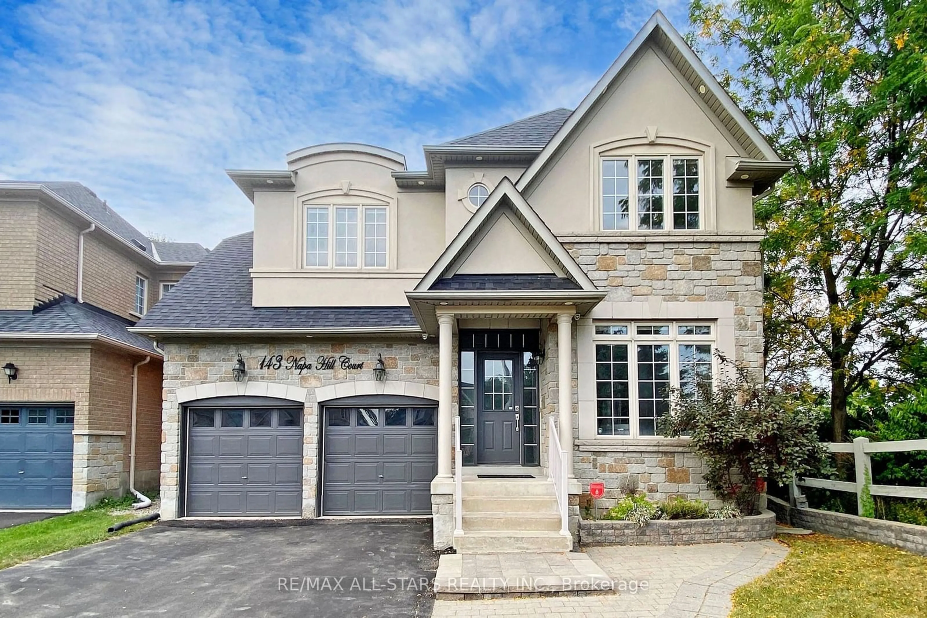 Home with brick exterior material for 143 Napa Hill Crt, Vaughan Ontario L4J 8T1