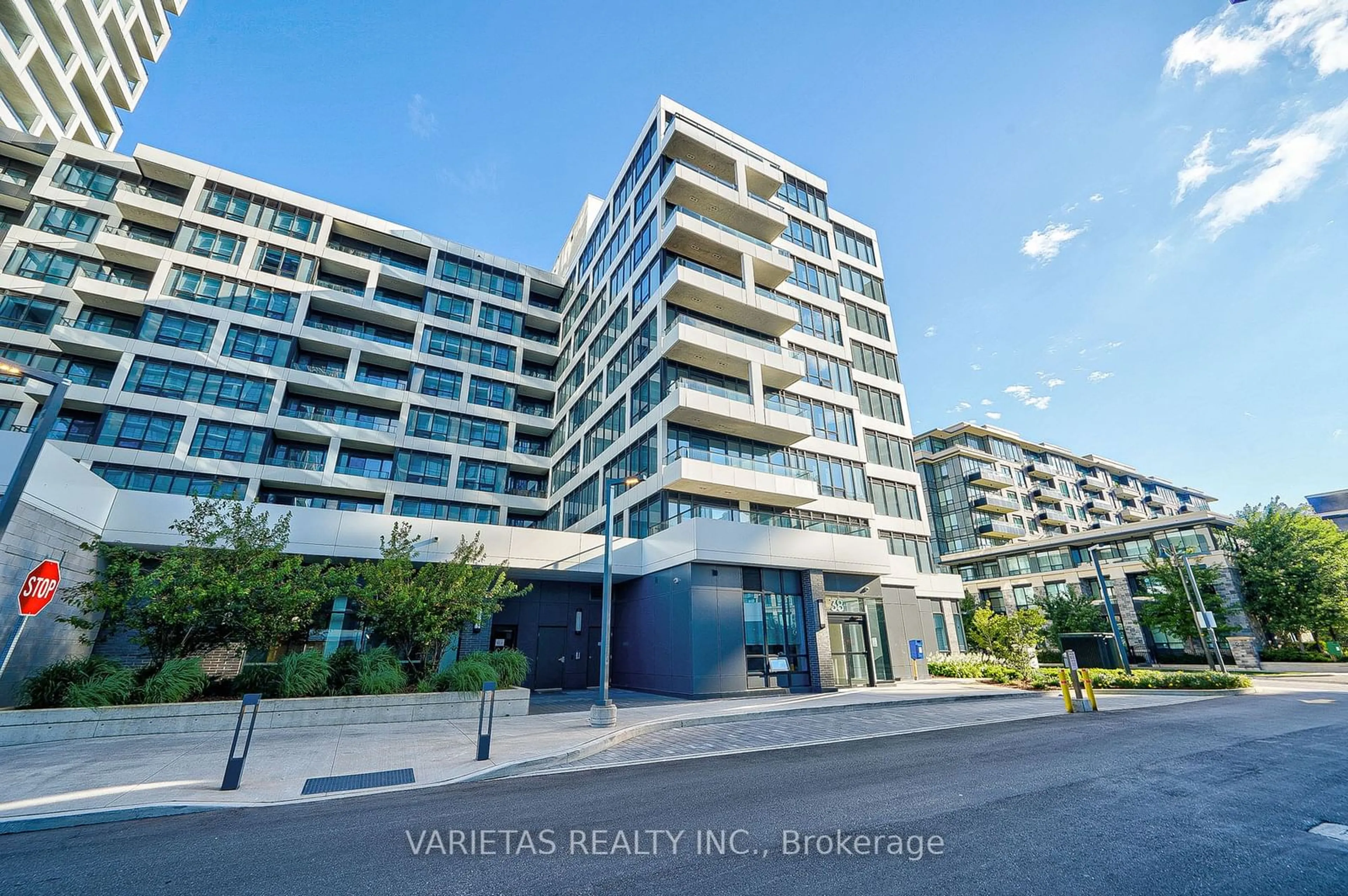 A pic from exterior of the house or condo, the street view for 38 Water Walk Dr #1602, Markham Ontario L3R 6M8