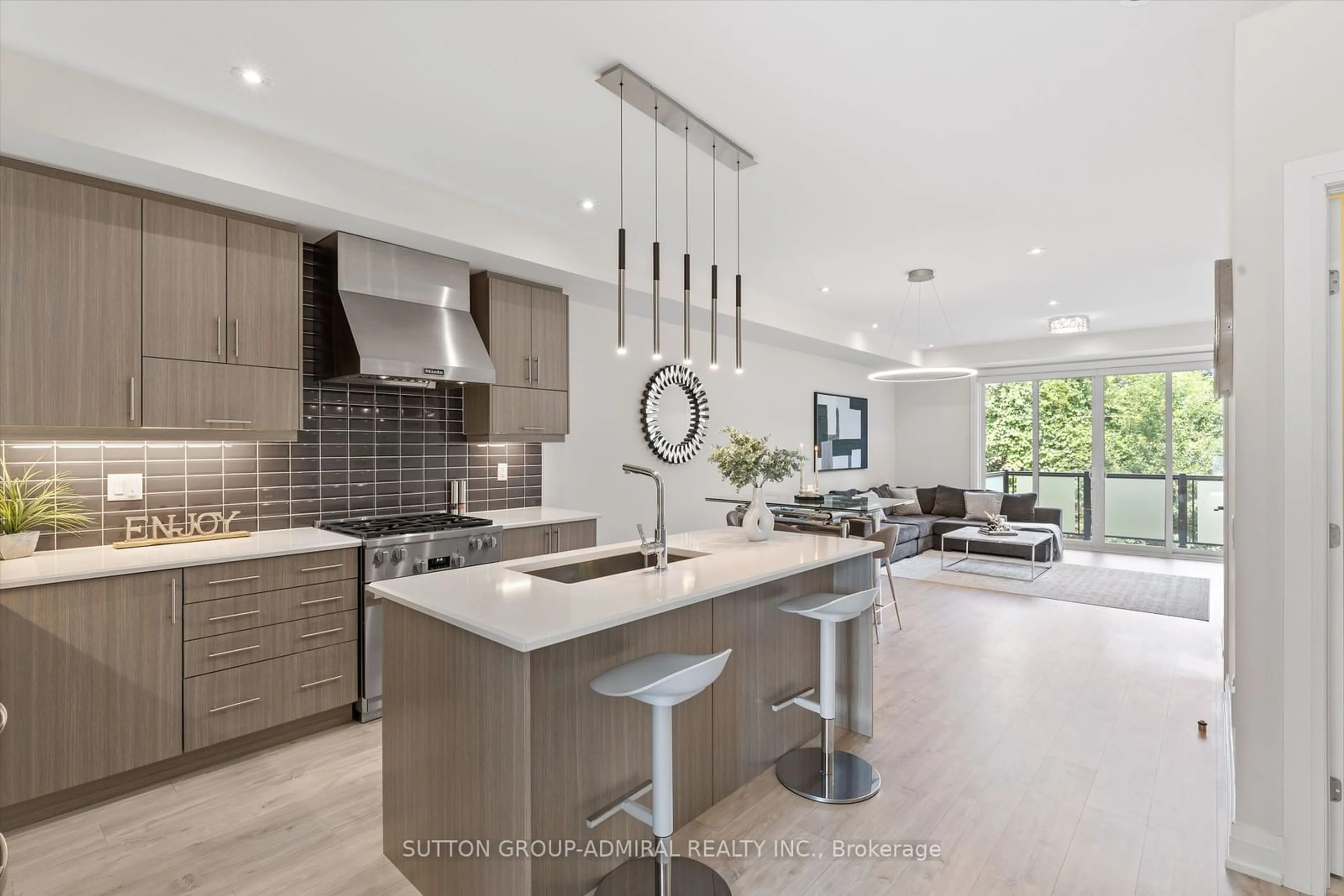 Contemporary kitchen, wood floors for 39 Harold Lawrie Lane, Markham Ontario L3T 0G1