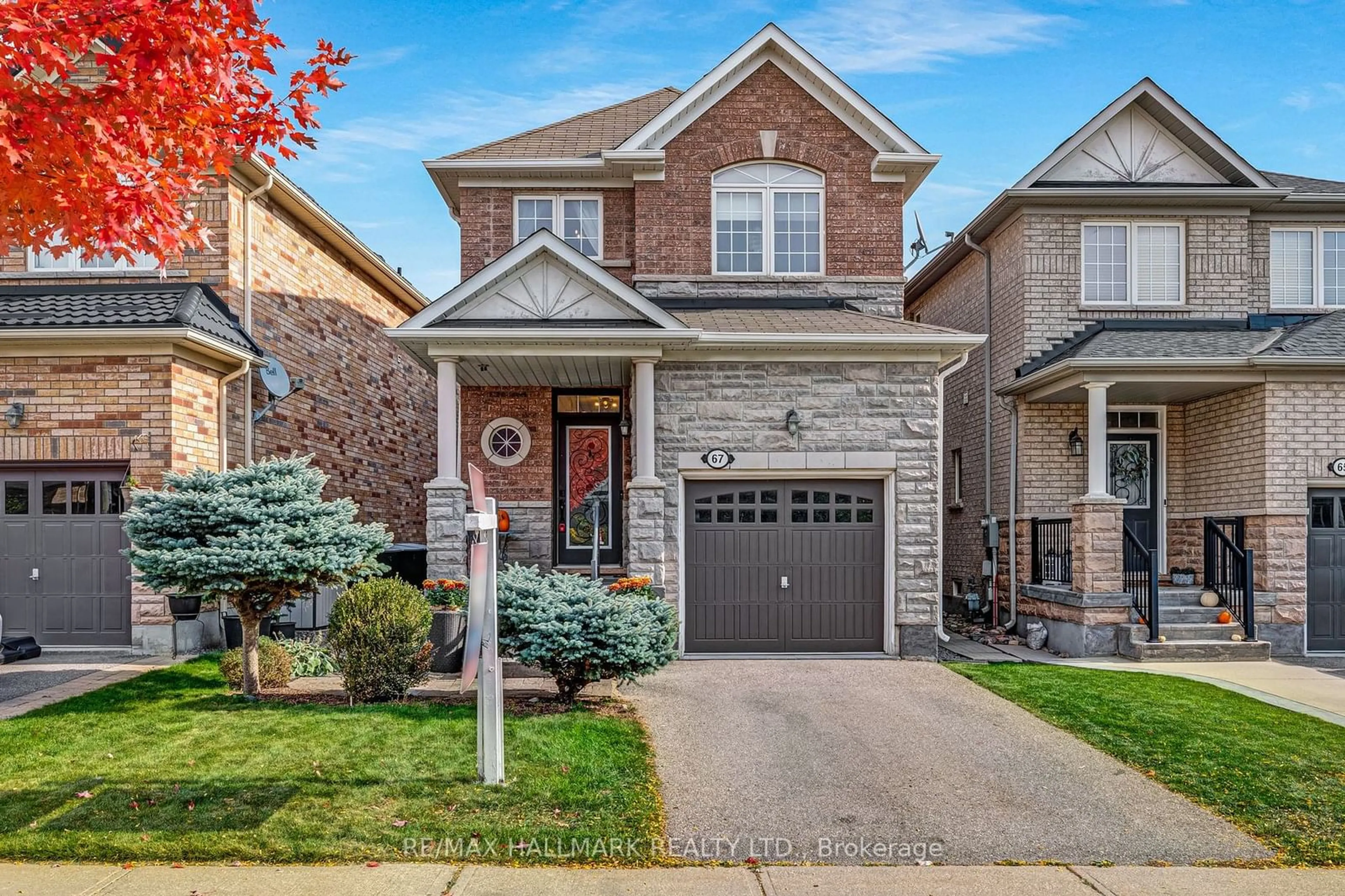 Home with brick exterior material for 67 Boticelli Way, Vaughan Ontario L4H 0E5