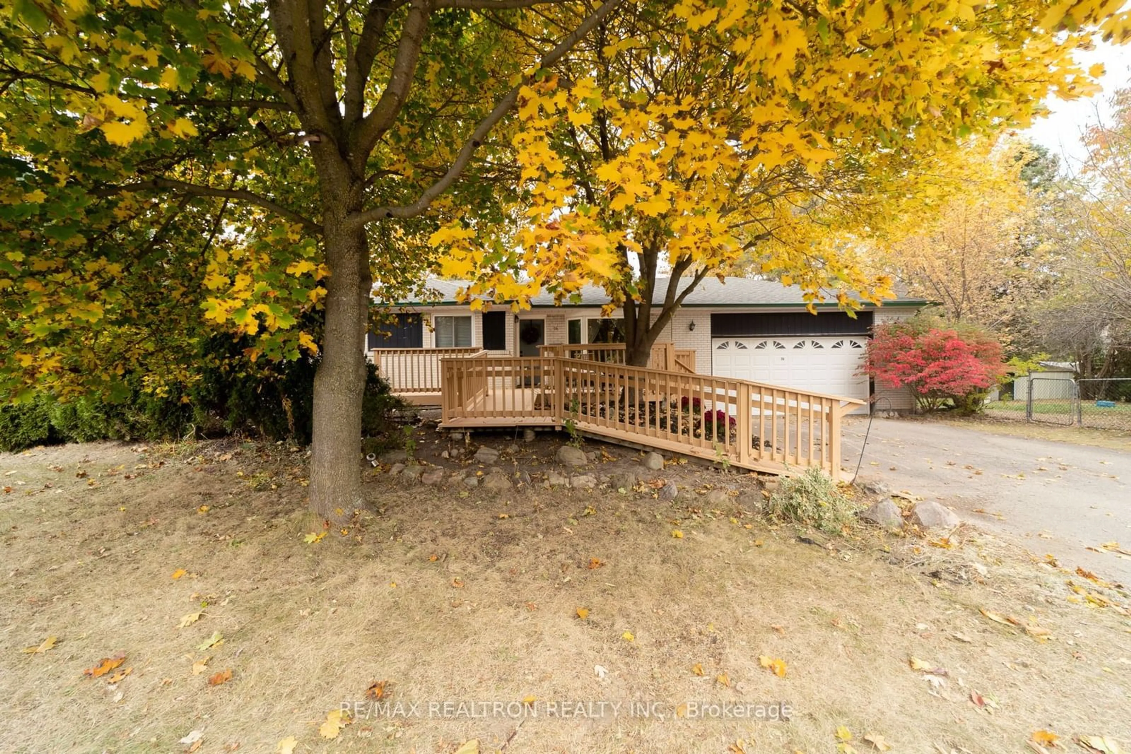 Frontside or backside of a home, the fenced backyard for 26 Dunham Cres, Aurora Ontario L4G 2V4